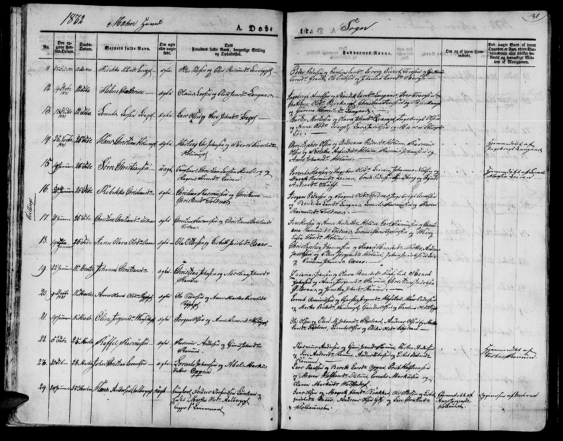 Ministerialprotokoller, klokkerbøker og fødselsregistre - Nord-Trøndelag, SAT/A-1458/735/L0336: Ministerialbok nr. 735A05 /1, 1825-1835, s. 31