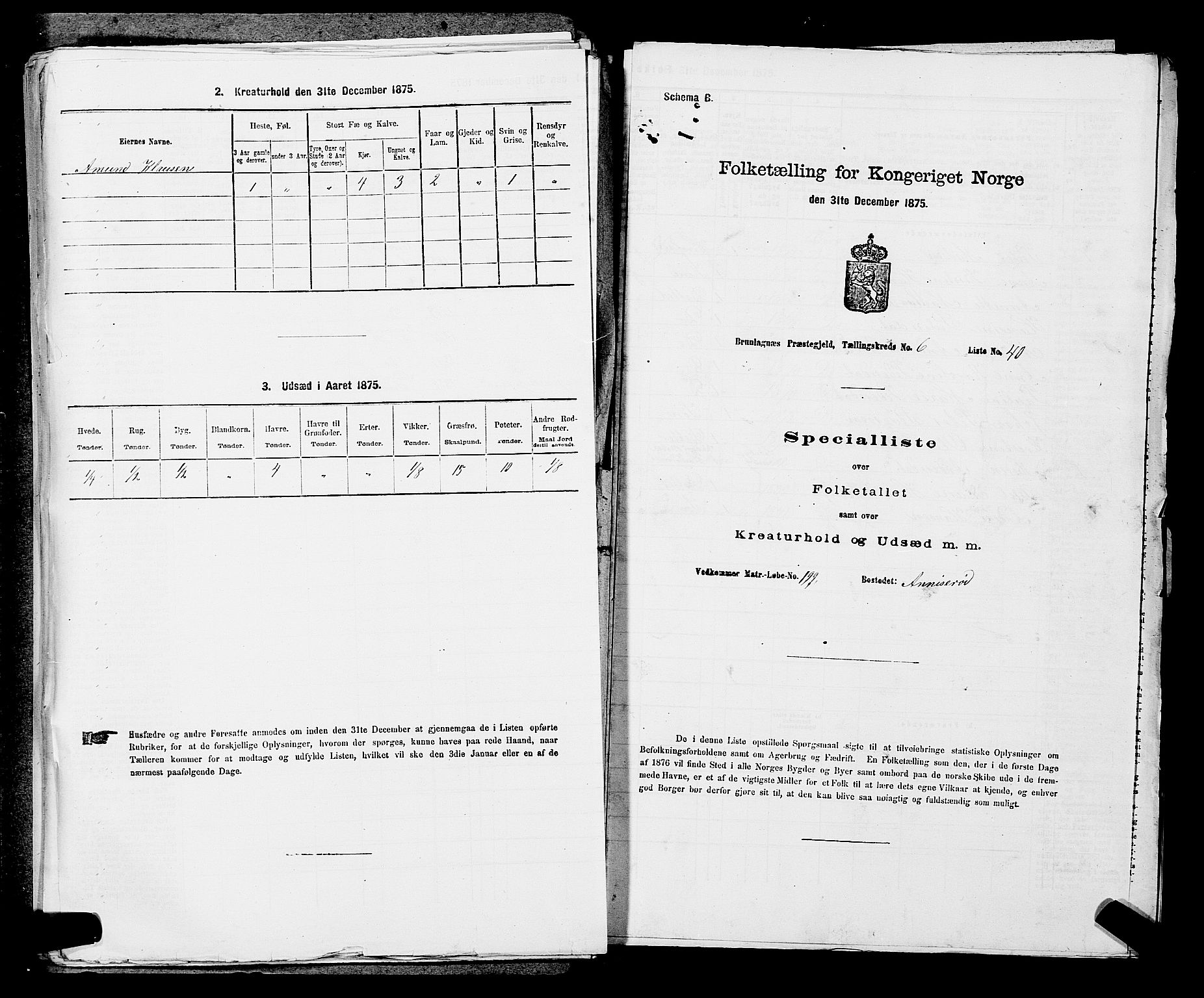 SAKO, Folketelling 1875 for 0726P Brunlanes prestegjeld, 1875, s. 763