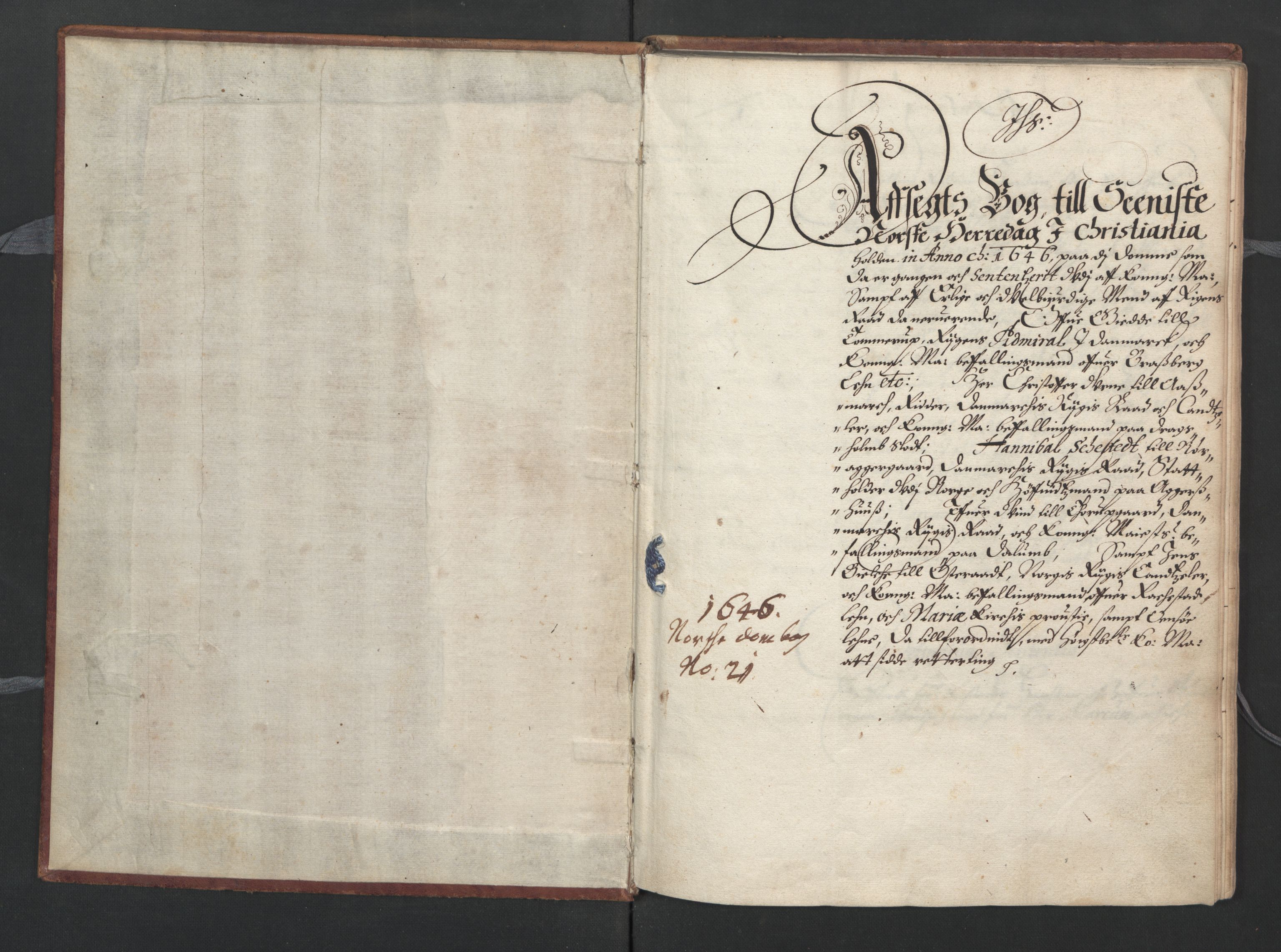 Herredagen 1539-1664  (Kongens Retterting), RA/EA-2882/A/L0021: Avsiktsbok, 1646