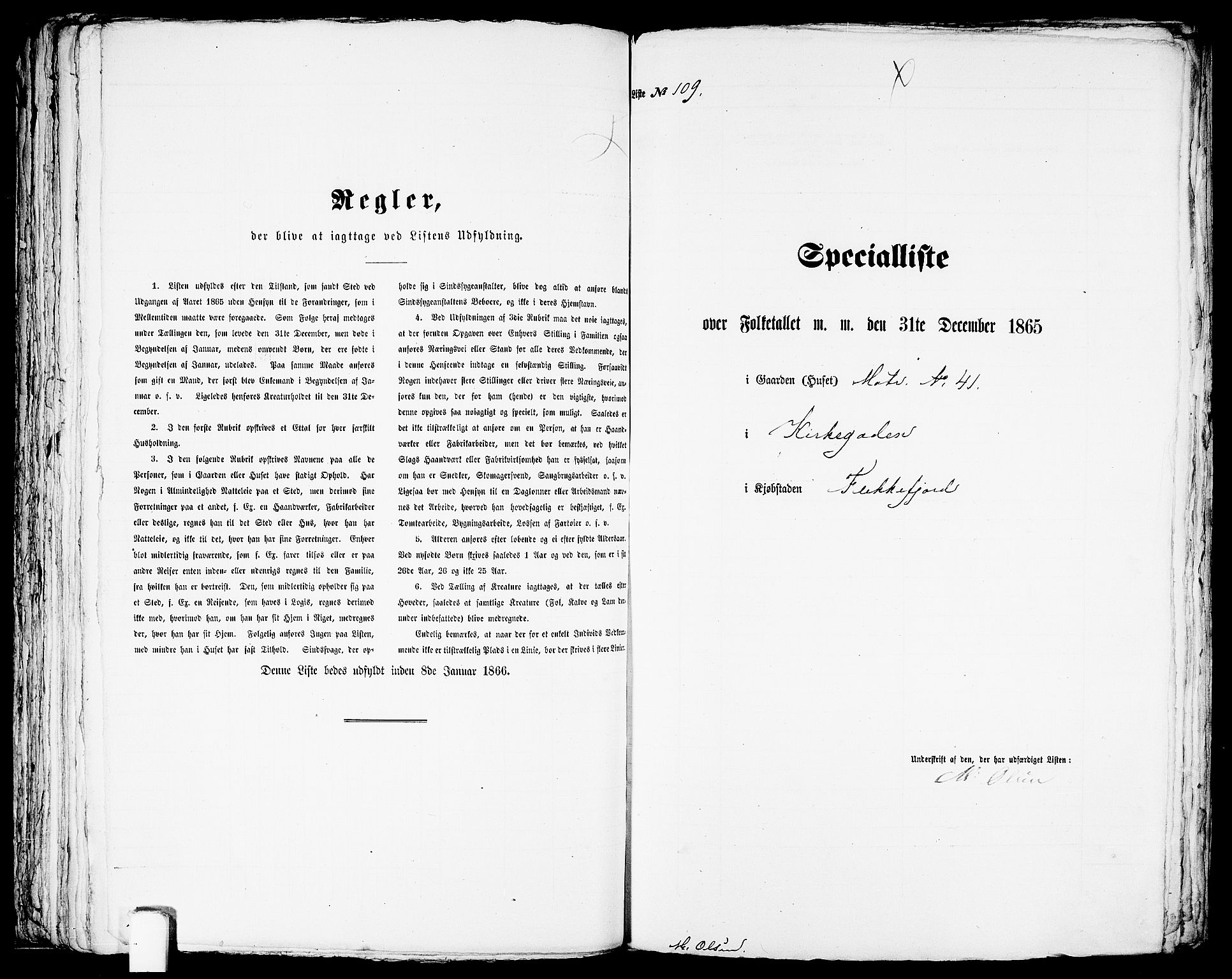 RA, Folketelling 1865 for 1004B Flekkefjord prestegjeld, Flekkefjord kjøpstad, 1865, s. 226