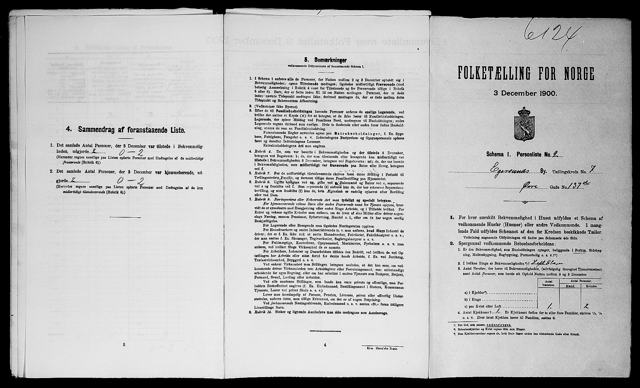 SAST, Folketelling 1900 for 1101 Egersund ladested, 1900, s. 691