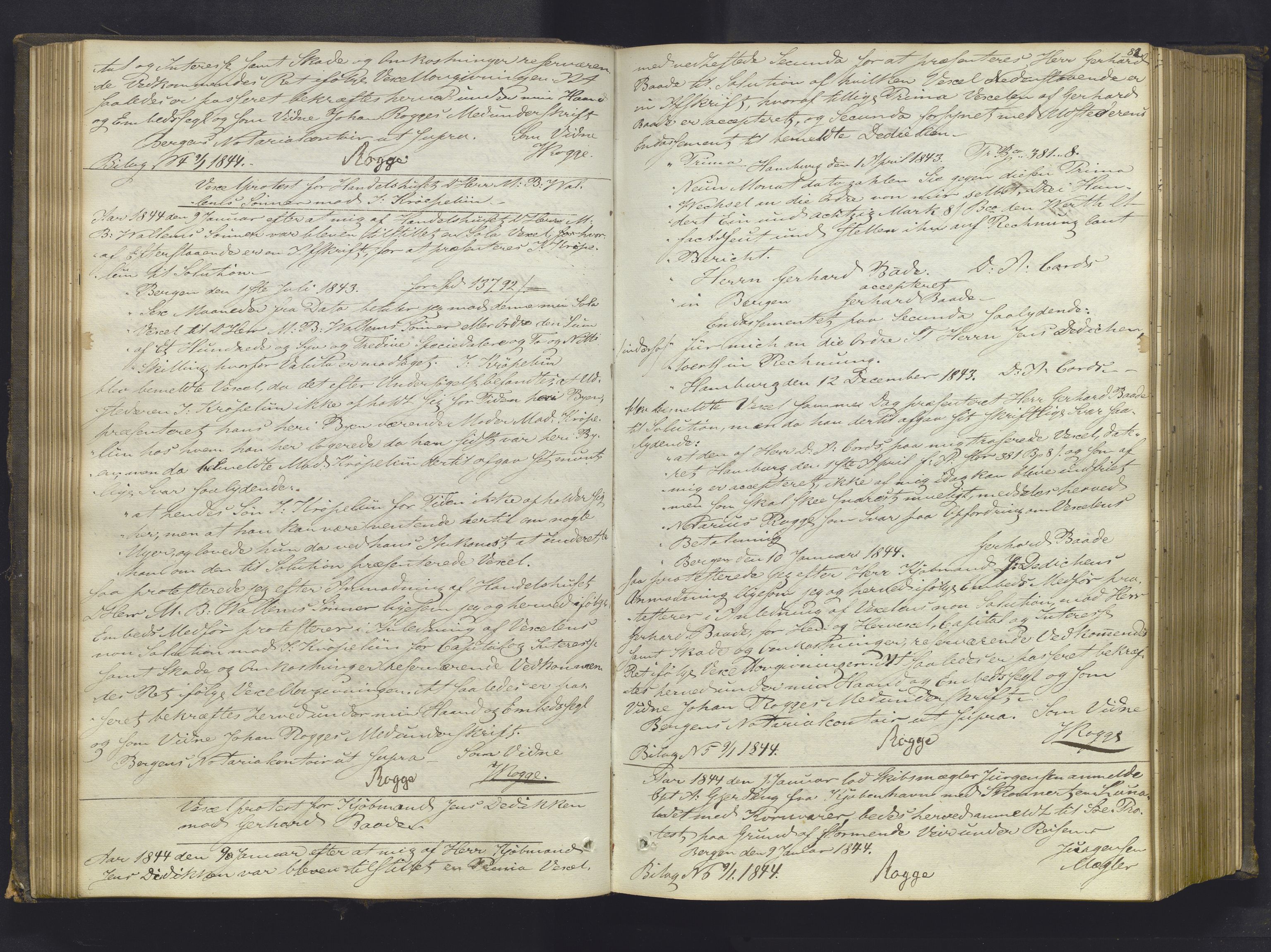 Byfogd og Byskriver i Bergen, SAB/A-3401/10/10A/L0011: Notarialprotokoller, 1842-1848, s. 81b-82a
