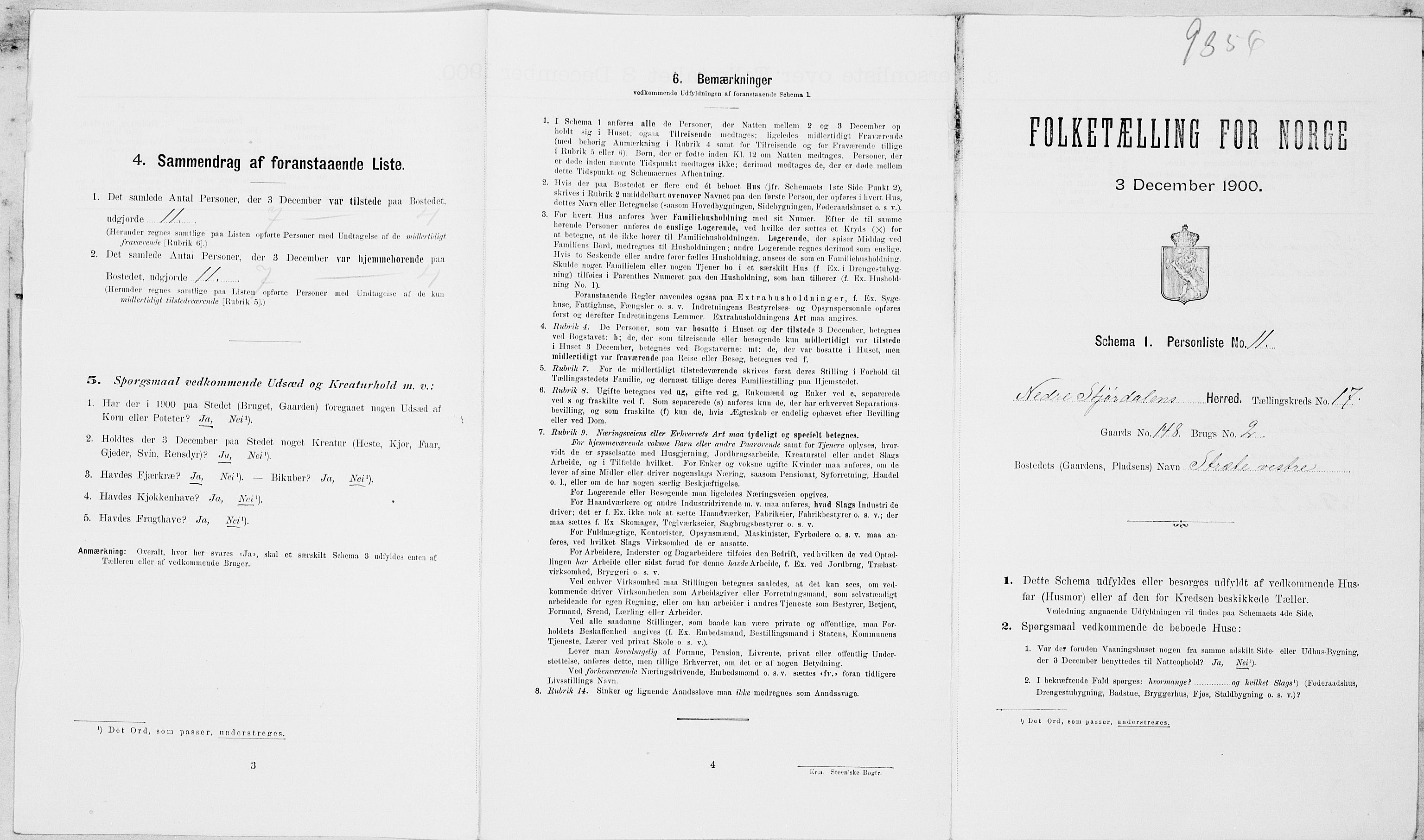 SAT, Folketelling 1900 for 1714 Nedre Stjørdal herred, 1900, s. 1848