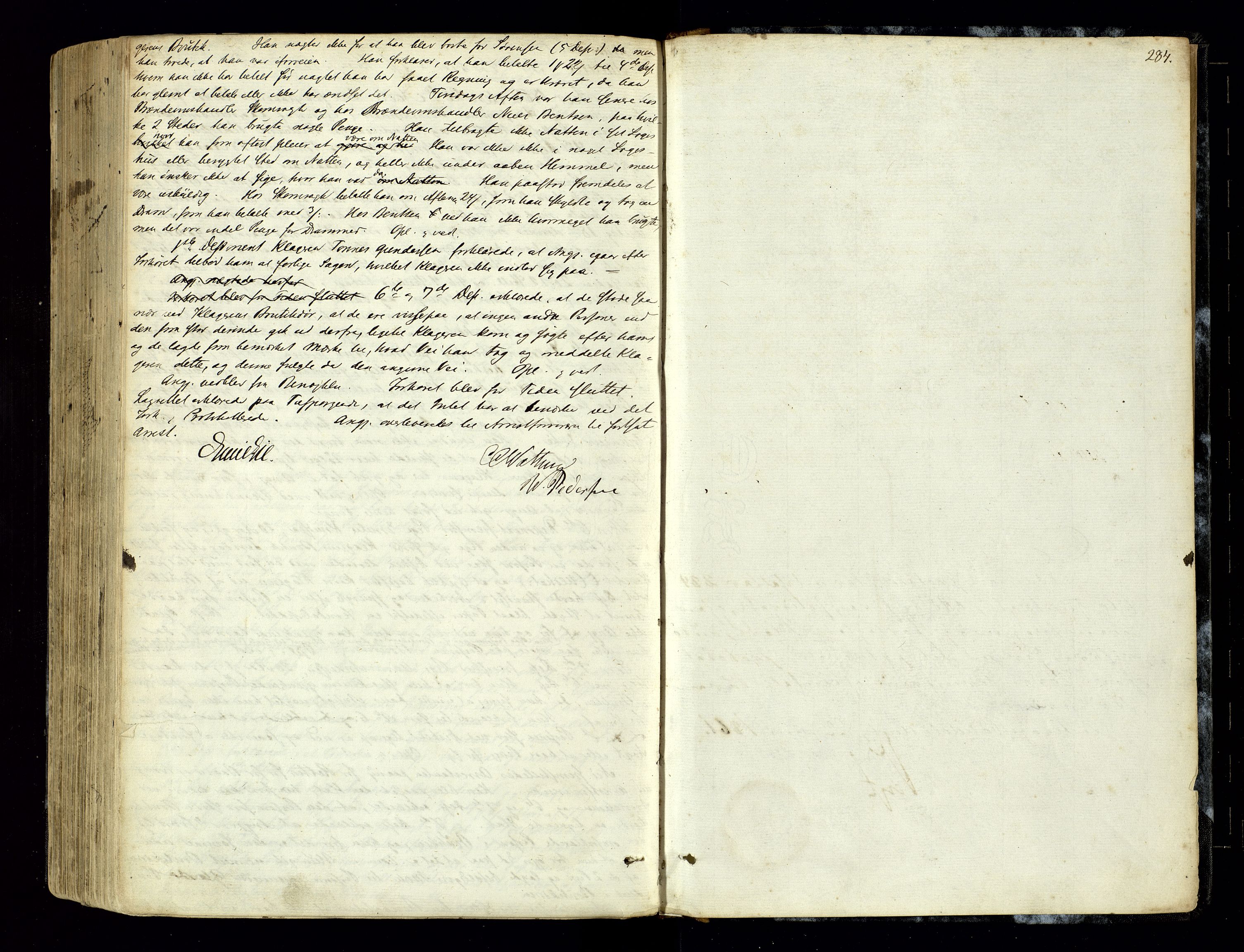 Mandal sorenskriveri, SAK/1221-0005/001/F/Fb/L0020: Ekstrarettsprotokoll nr 18, 1861-1868, s. 284