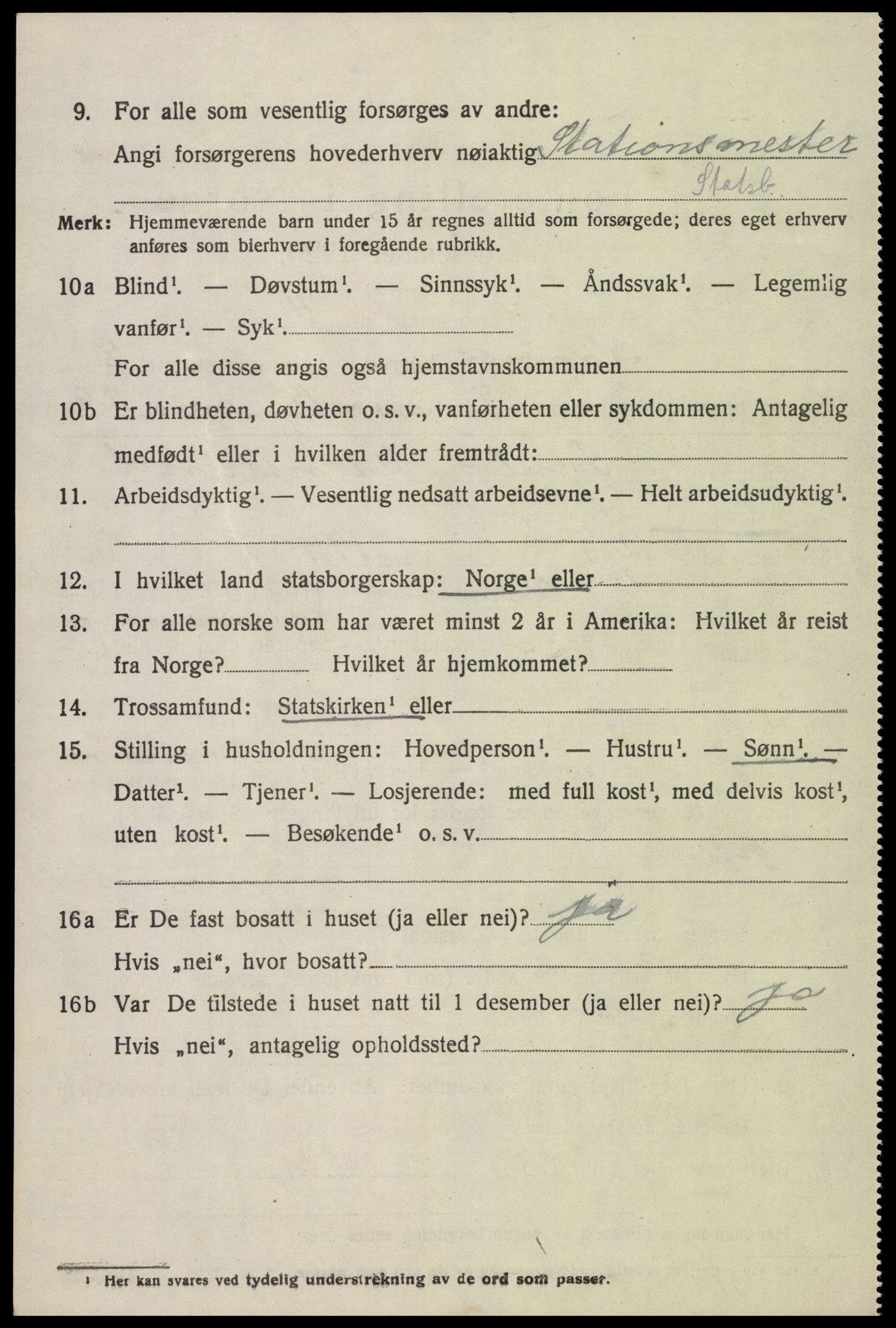 SAK, Folketelling 1920 for 0936 Hornnes herred, 1920, s. 2172