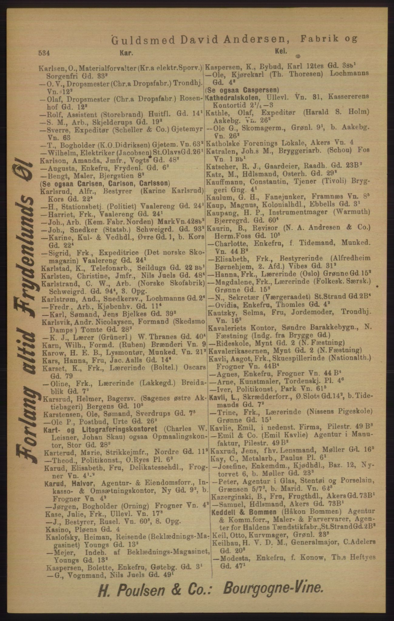 Kristiania/Oslo adressebok, PUBL/-, 1906, s. 534