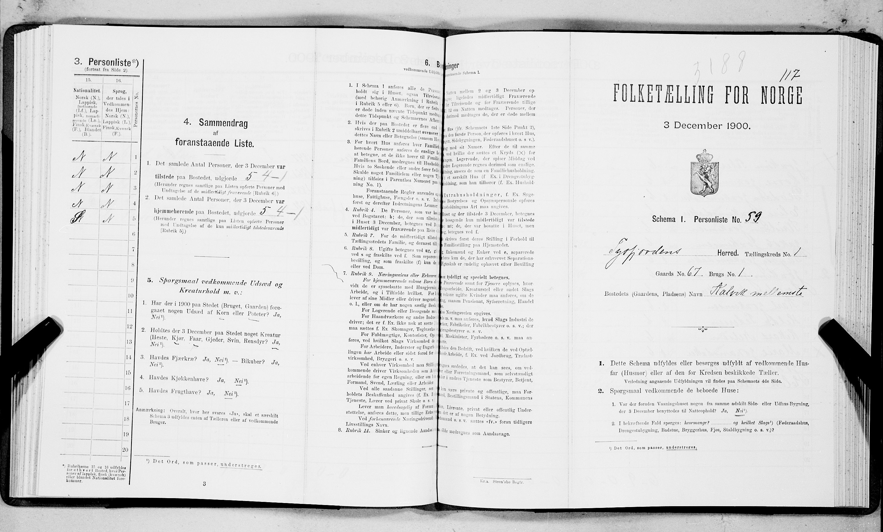 SAT, Folketelling 1900 for 1850 Tysfjord herred, 1900, s. 130