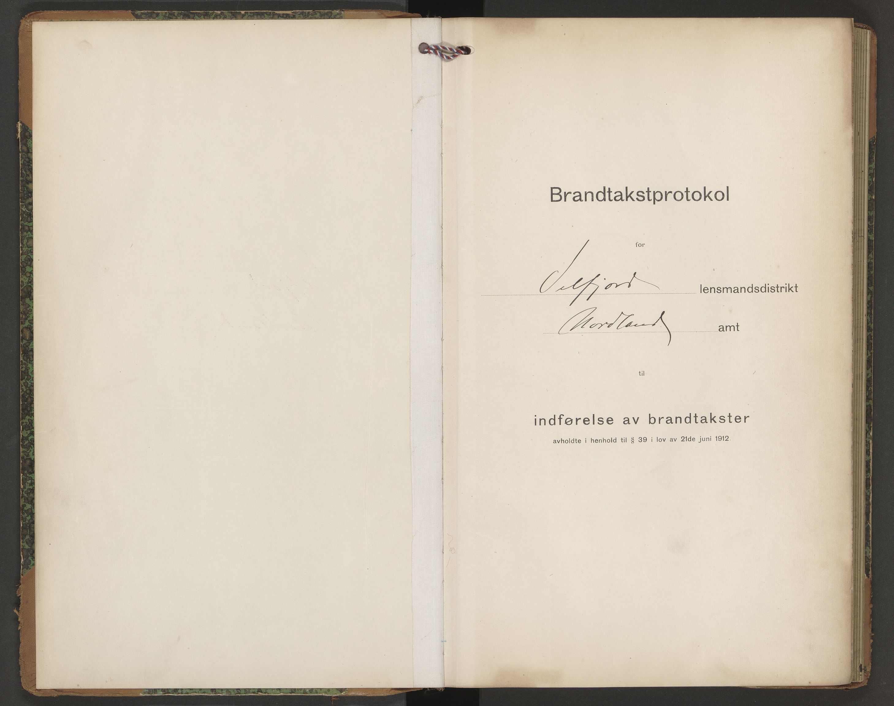 Norges Brannkasse Velfjord, SAT/A-5561/Fb/L0004: Branntakstprotokoll - skjema, 1916-1927