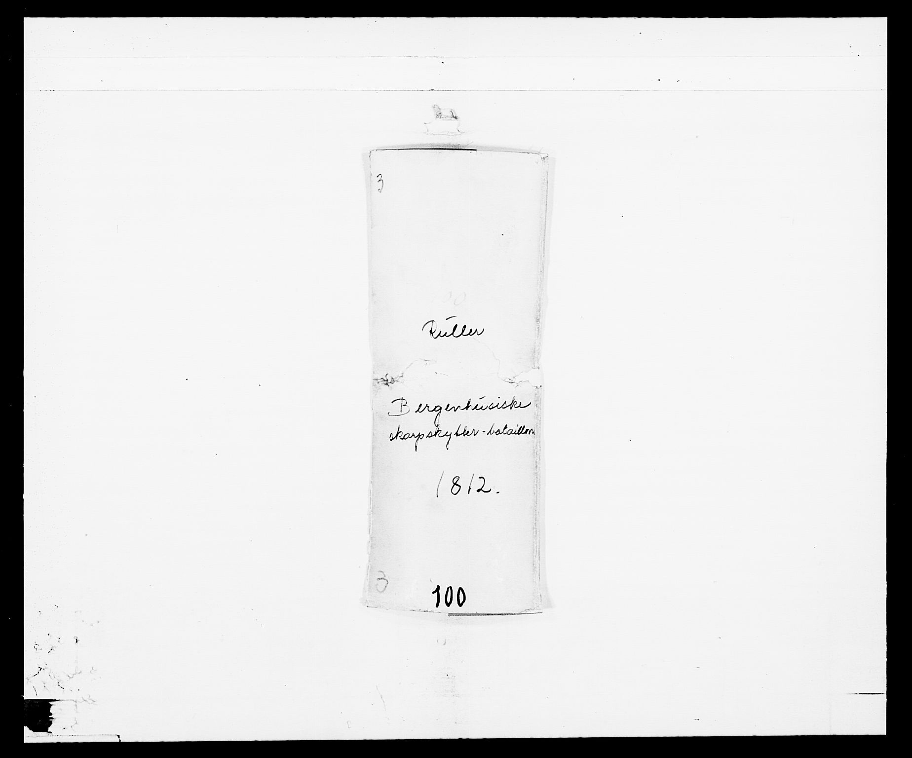 Generalitets- og kommissariatskollegiet, Det kongelige norske kommissariatskollegium, AV/RA-EA-5420/E/Eh/L0100: Bergenhusiske skarpskytterbataljon, 1812, s. 4