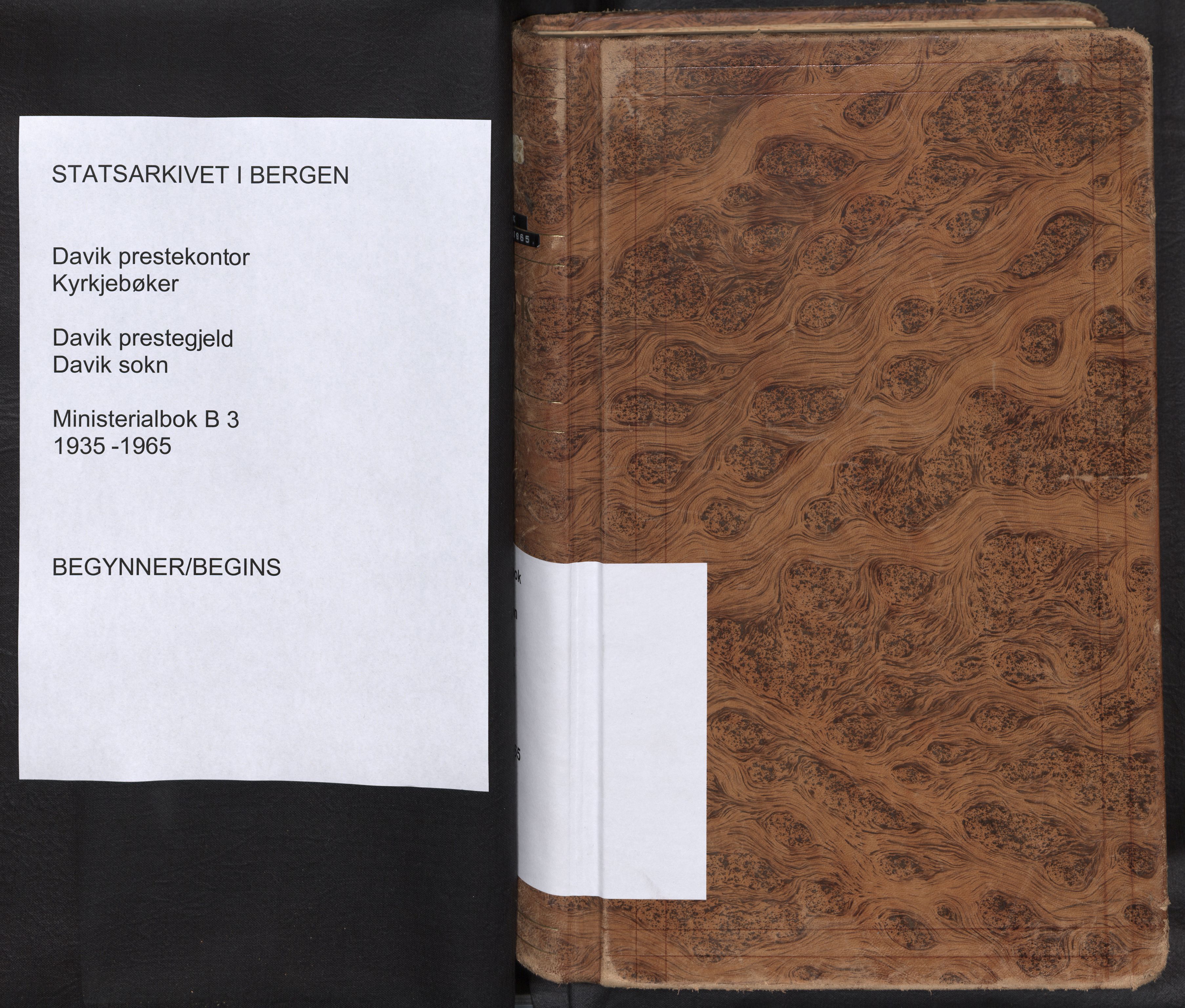 Davik sokneprestembete, AV/SAB-A-79701/H/Haa/Haab/L0003: Ministerialbok nr. B 3, 1935-1965