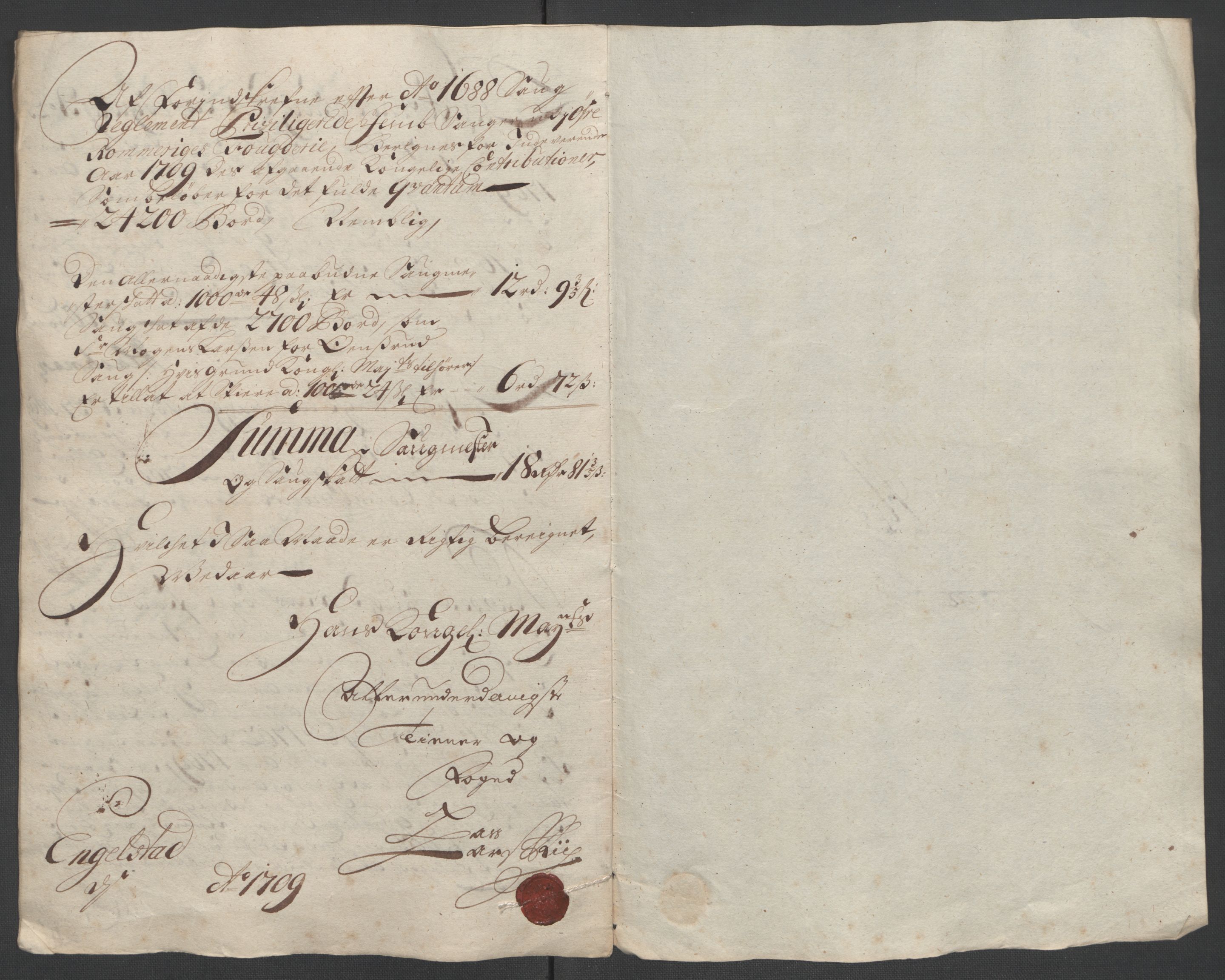 Rentekammeret inntil 1814, Reviderte regnskaper, Fogderegnskap, AV/RA-EA-4092/R12/L0719: Fogderegnskap Øvre Romerike, 1708-1709, s. 367