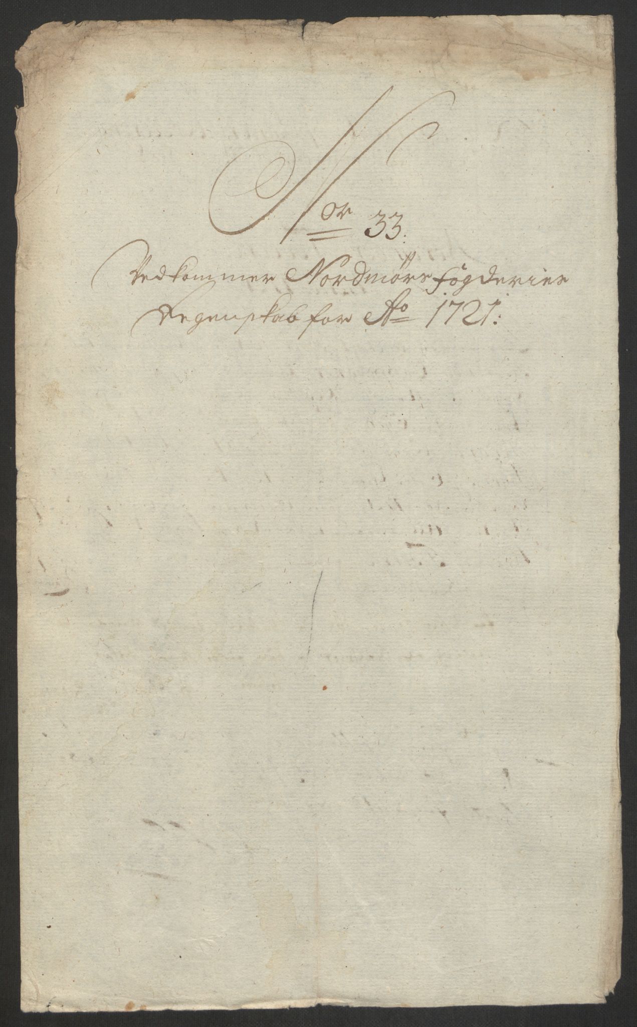 Rentekammeret inntil 1814, Reviderte regnskaper, Fogderegnskap, RA/EA-4092/R56/L3754: Fogderegnskap Nordmøre, 1721, s. 280