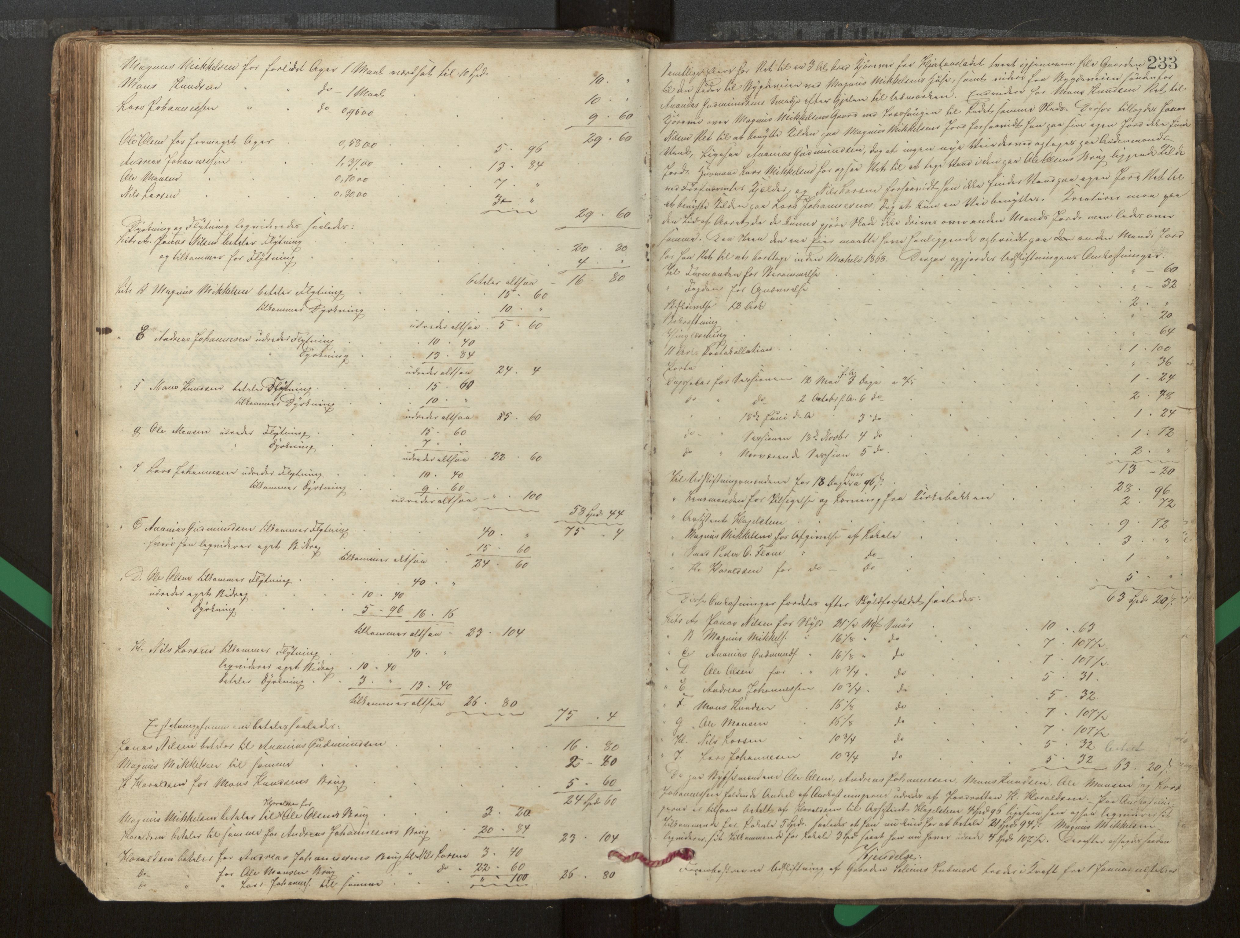 Hordaland jordskiftedøme - I Nordhordland jordskiftedistrikt, AV/SAB-A-6801/A/Aa/L0003: Forhandlingsprotokoll, 1864-1867, s. 5032b-233a