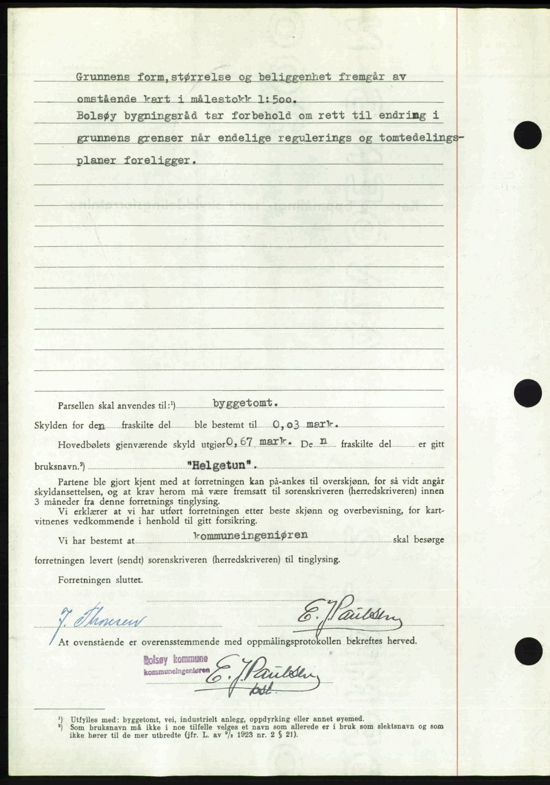 Romsdal sorenskriveri, AV/SAT-A-4149/1/2/2C: Pantebok nr. A30, 1949-1949, Dagboknr: 2097/1949