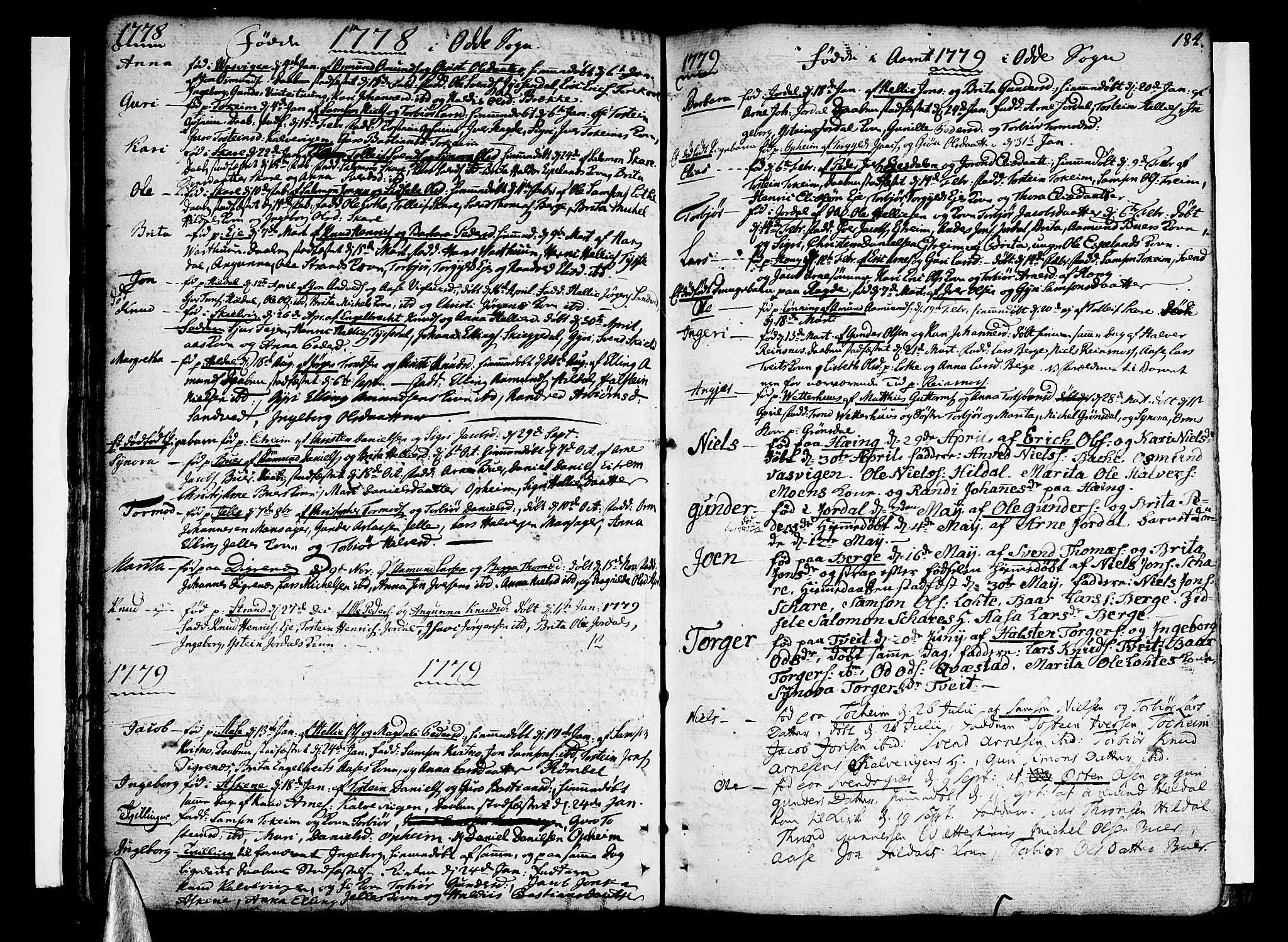 Ullensvang sokneprestembete, SAB/A-78701/H/Haa: Ministerialbok nr. A 6 /3, 1758-1788, s. 184