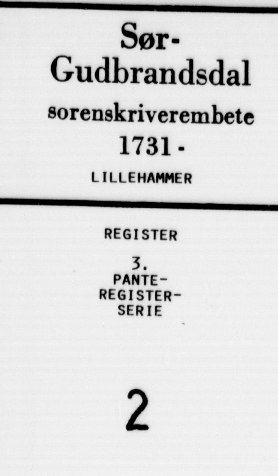 Sør-Gudbrandsdal tingrett, SAH/TING-004/H/Ha/Hal/L0002: Panteregister nr. 2