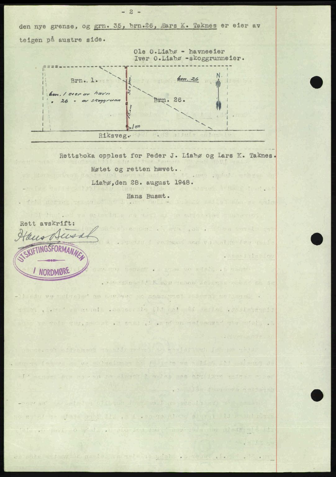 Nordmøre sorenskriveri, AV/SAT-A-4132/1/2/2Ca: Pantebok nr. A110, 1948-1949, Dagboknr: 498/1949