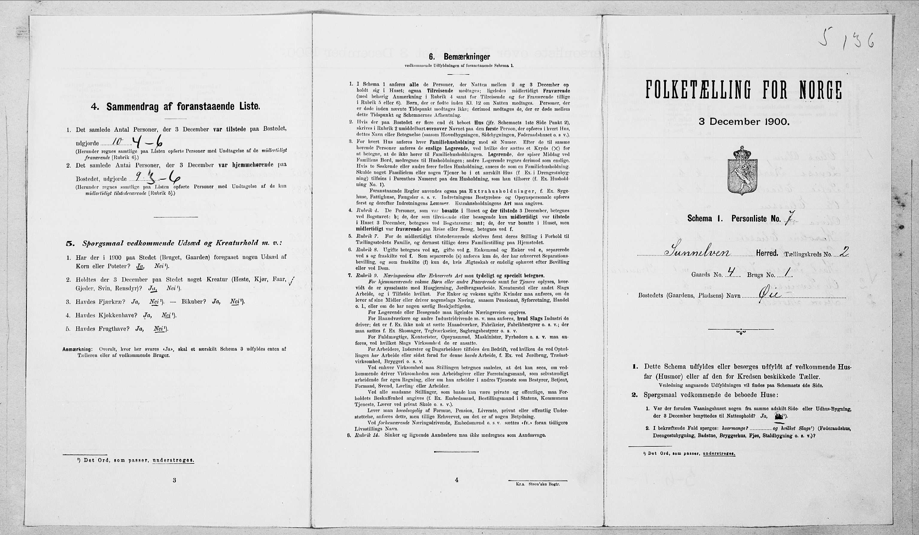 SAT, Folketelling 1900 for 1523 Sunnylven herred, 1900, s. 168