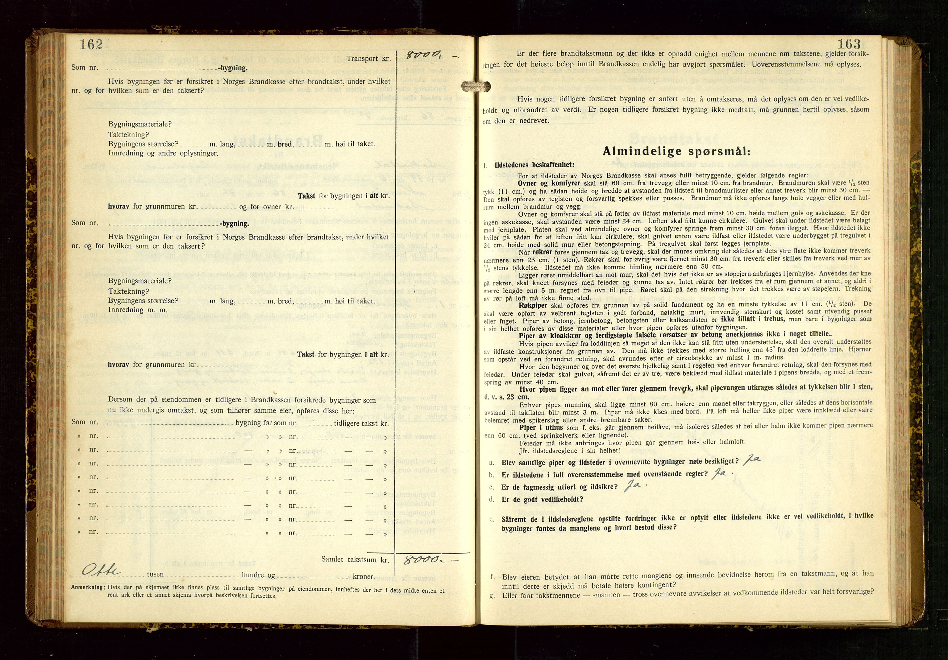 Sokndal lensmannskontor, SAST/A-100417/Gob/L0008: "Brandtakst-Protokoll", 1937-1955, s. 162-163