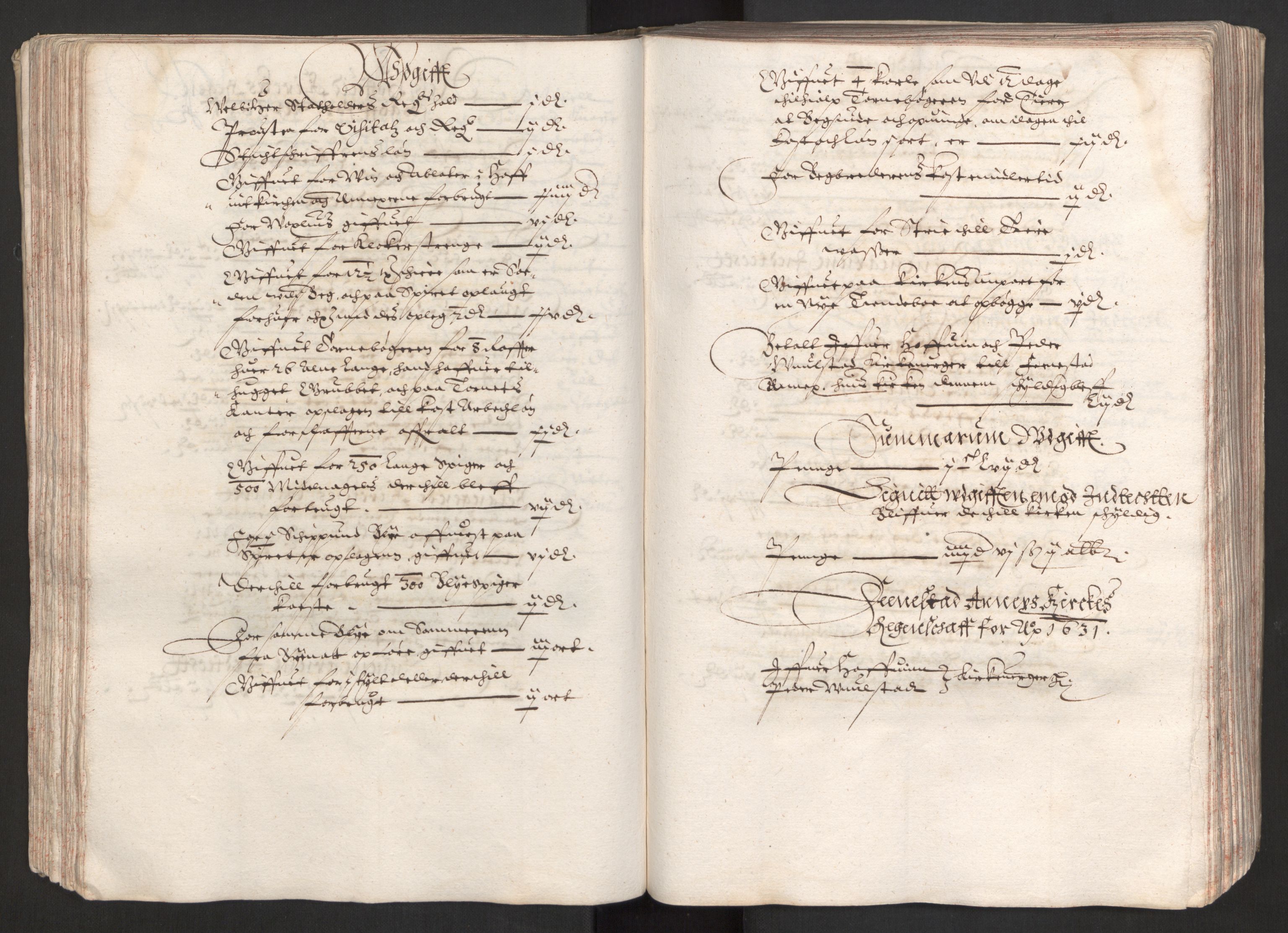 Rentekammeret inntil 1814, Reviderte regnskaper, Kirkeregnskap, AV/RA-EA-4067/Ra/L0009/0001: Kirkeregnskap / Akershus len. Numedal også for 1632., 1631-1632