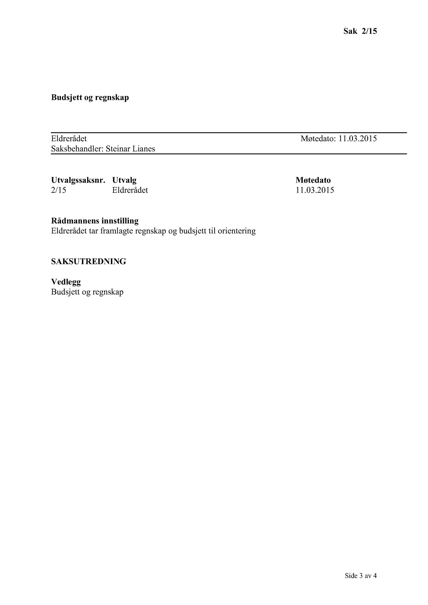 Klæbu Kommune, TRKO/KK/07-ER/L005: Eldrerådet - Møtedokumenter, 2015, s. 4