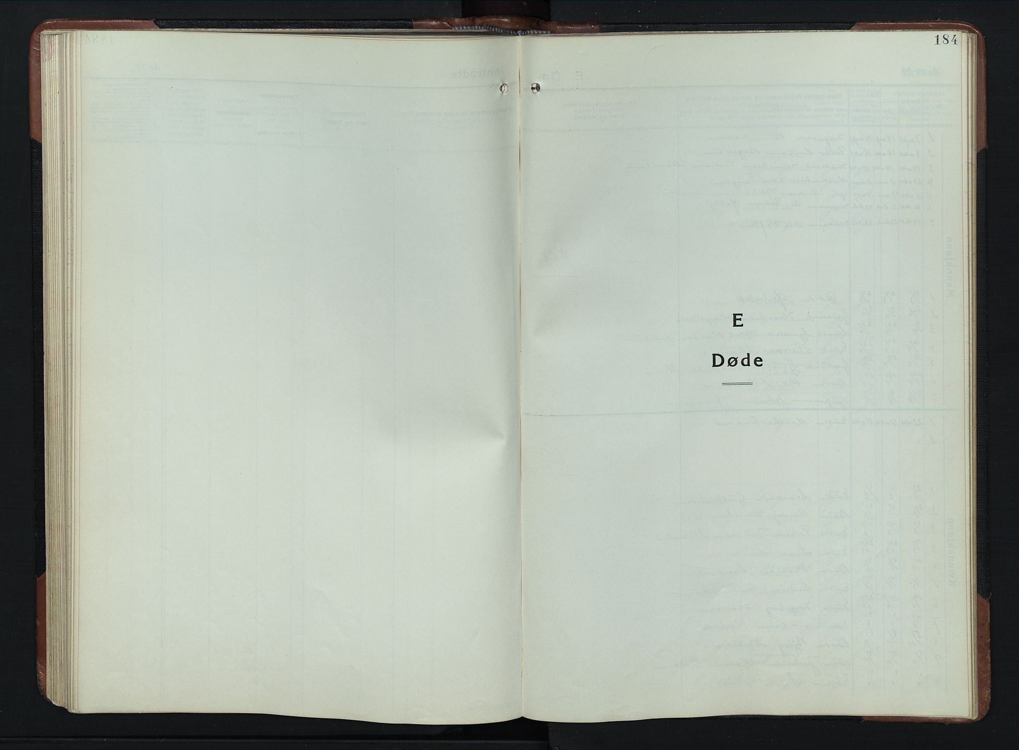 Vardal prestekontor, AV/SAH-PREST-100/H/Ha/Hab/L0023: Klokkerbok nr. 23, 1929-1941, s. 184