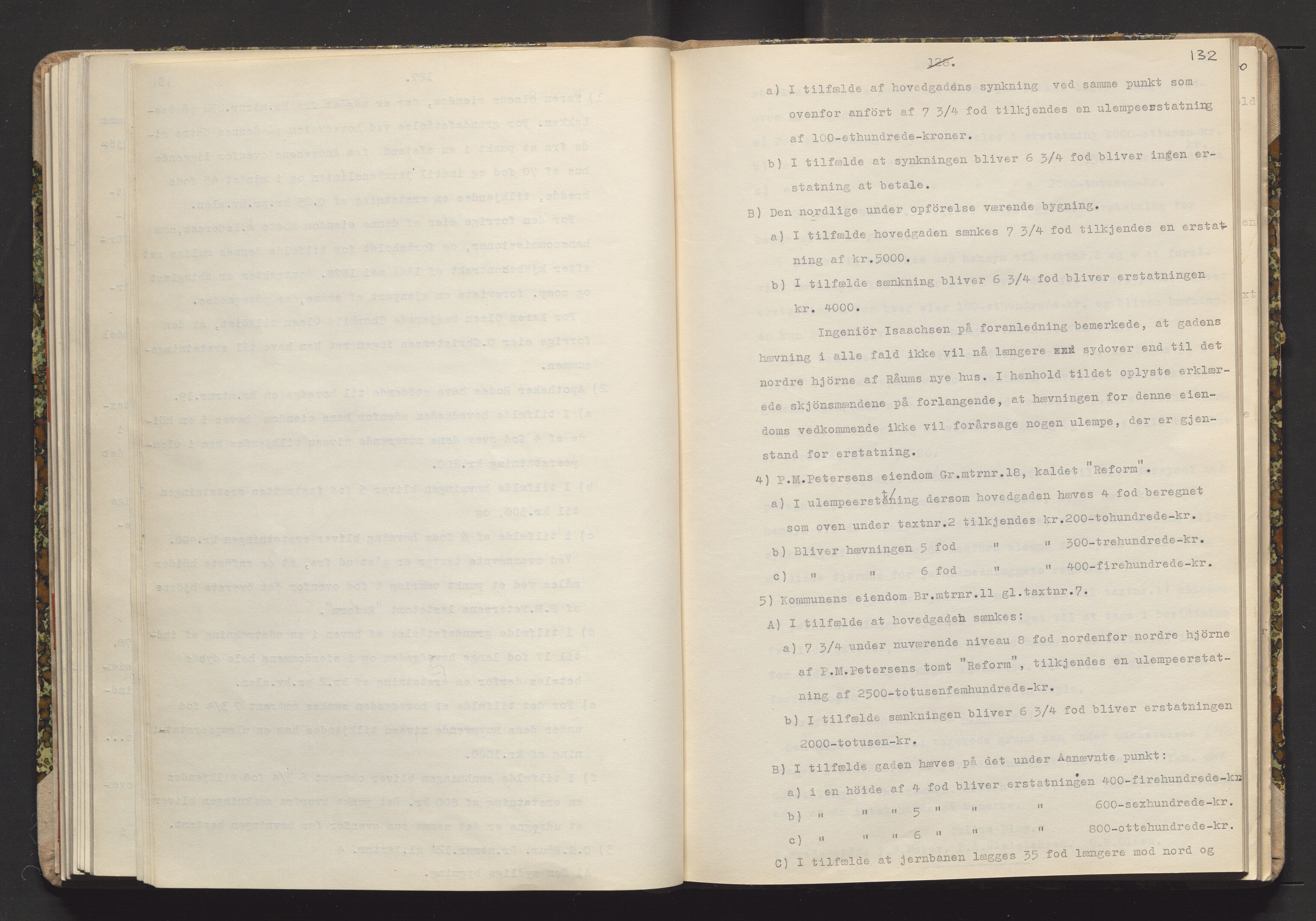 Norges Statsbaner Drammen distrikt (NSB), AV/SAKO-A-30/Y/Yc/L0007: Takster Vestfoldbanen strekningen Eidanger-Porsgrunn-Gjerpen samt sidelinjen Eidanger-Brevik, 1877-1896, s. 132