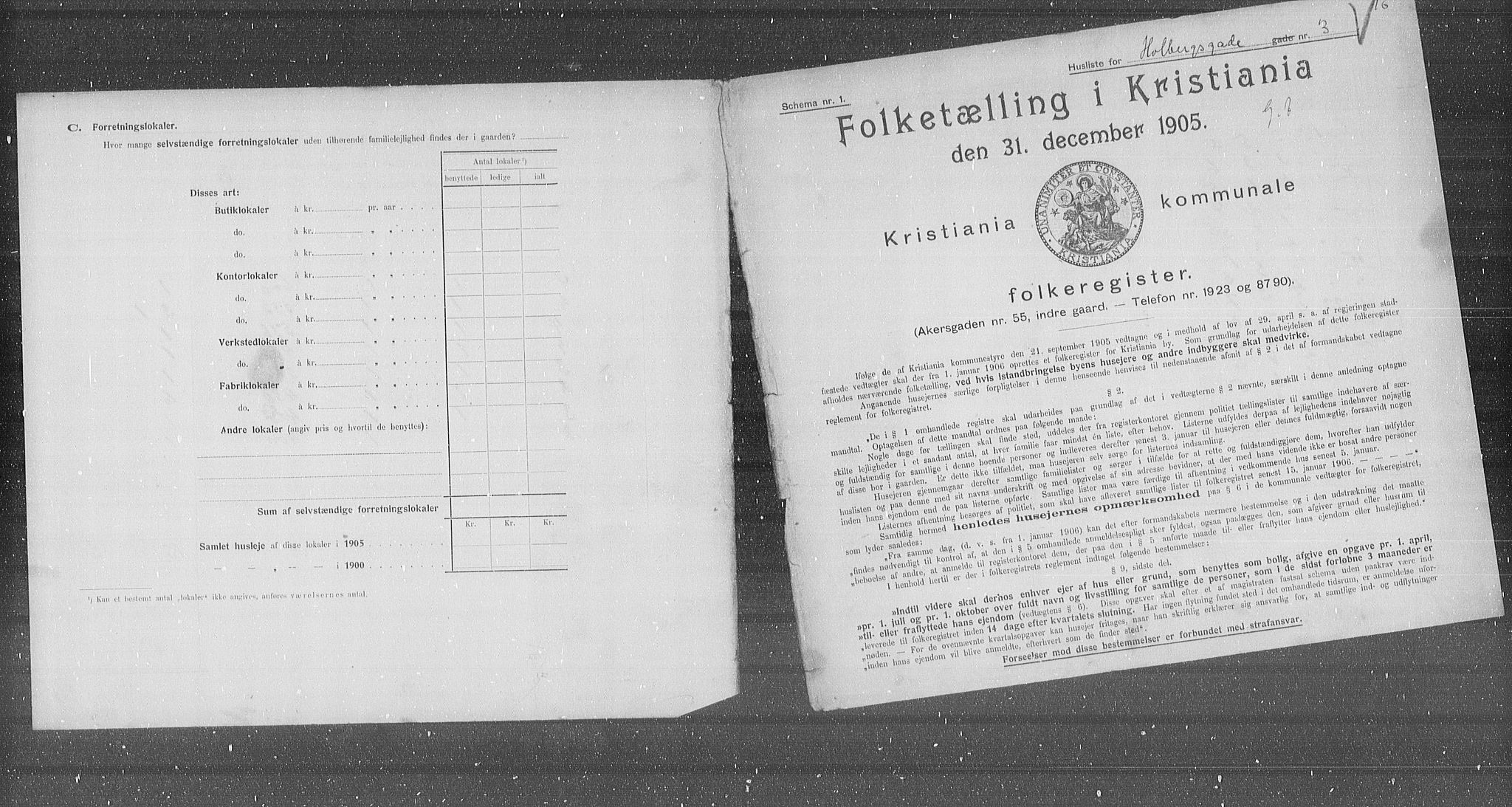 OBA, Kommunal folketelling 31.12.1905 for Kristiania kjøpstad, 1905, s. 20920