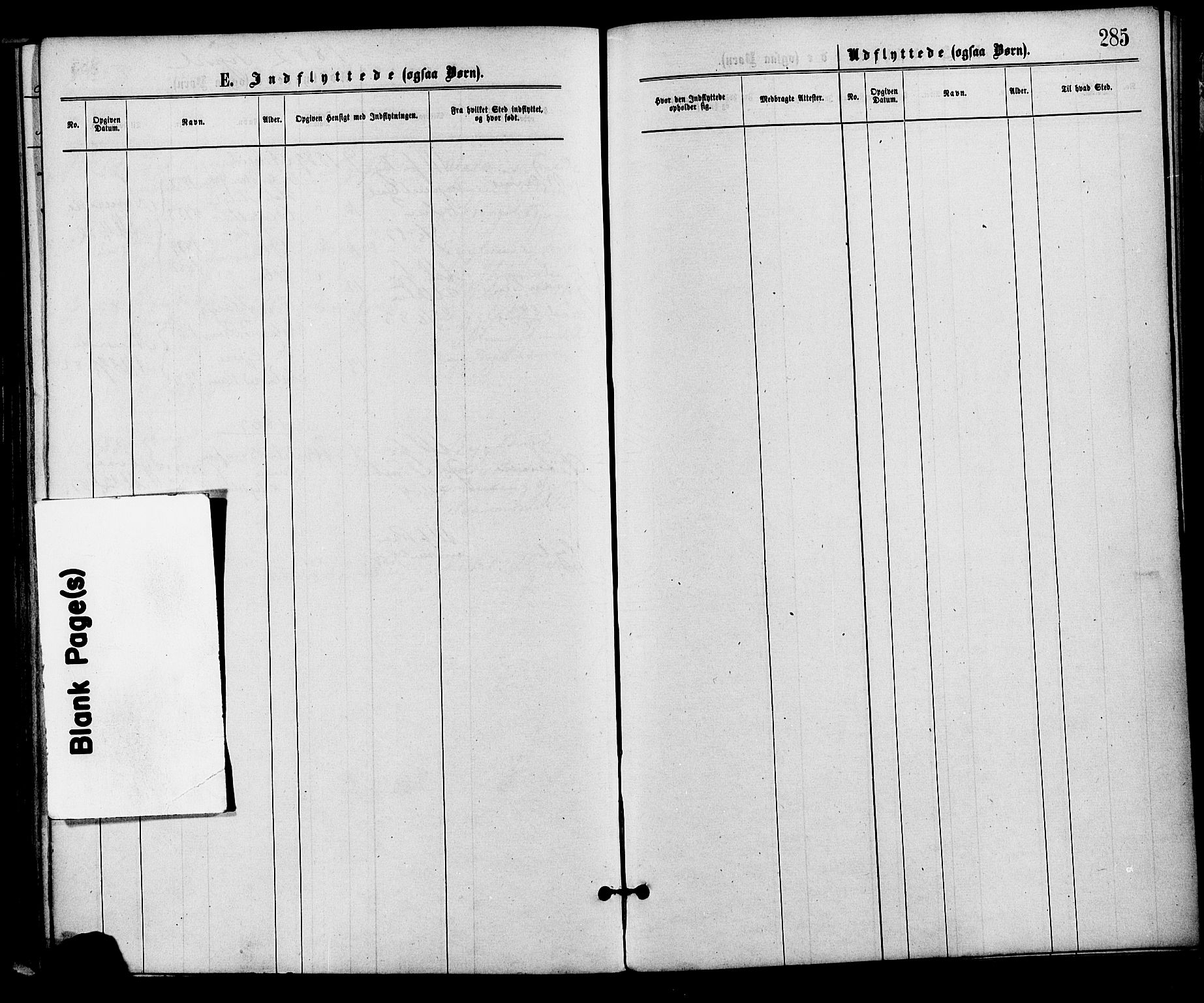 Åmli sokneprestkontor, SAK/1111-0050/F/Fa/Fac/L0009: Ministerialbok nr. A 9 /3, 1869-1884, s. 285