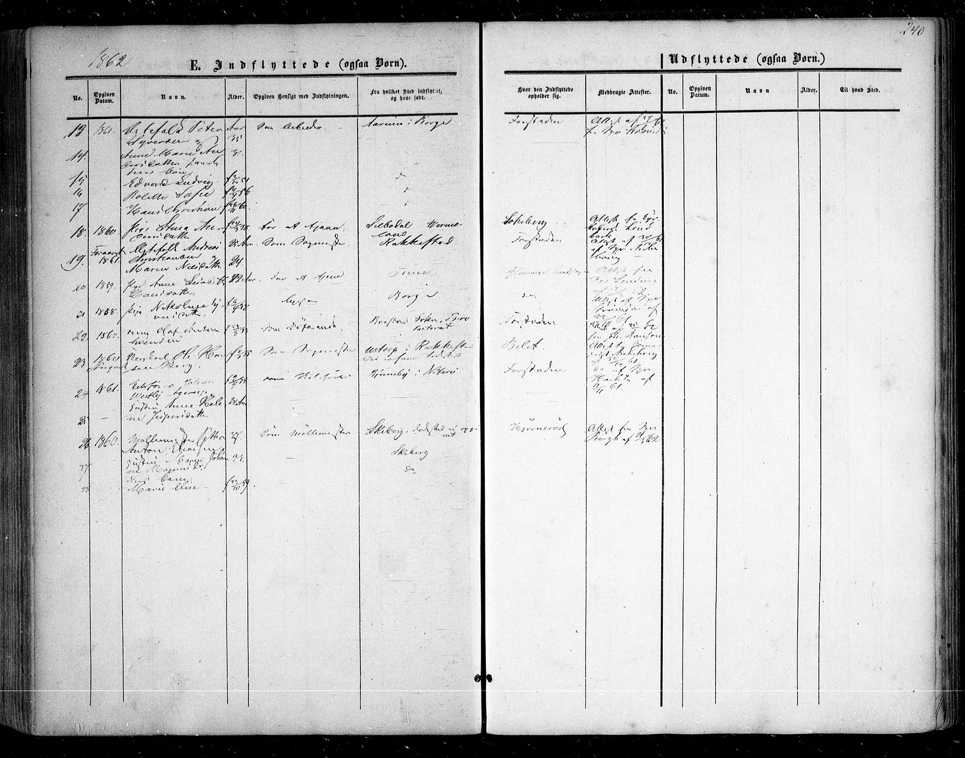 Glemmen prestekontor Kirkebøker, SAO/A-10908/F/Fa/L0007: Ministerialbok nr. 7, 1853-1862, s. 240