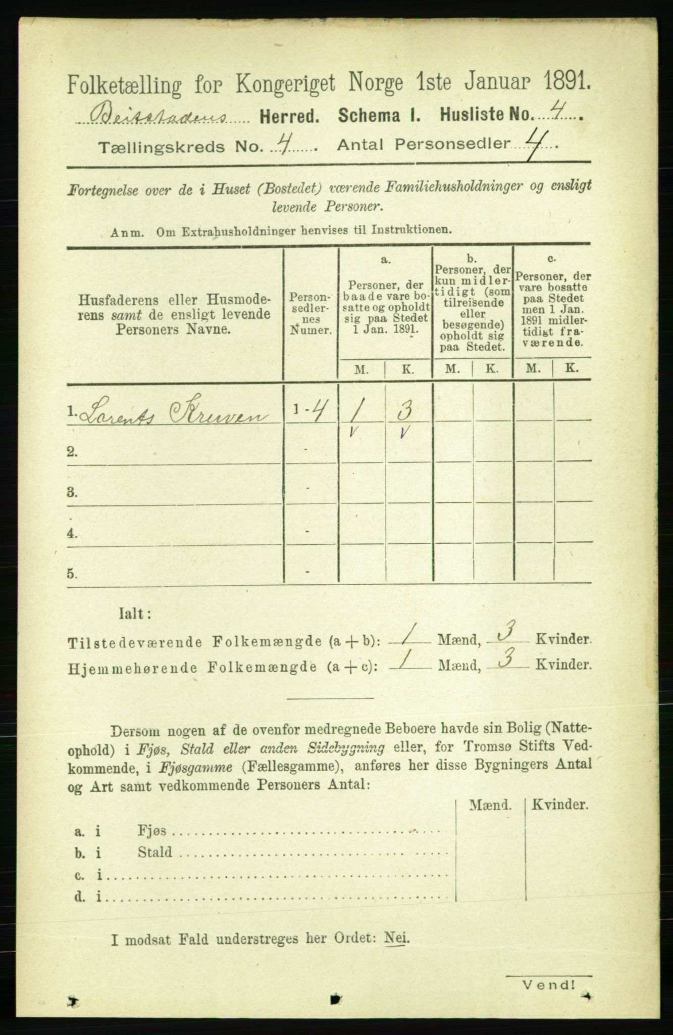 RA, Folketelling 1891 for 1727 Beitstad herred, 1891, s. 969