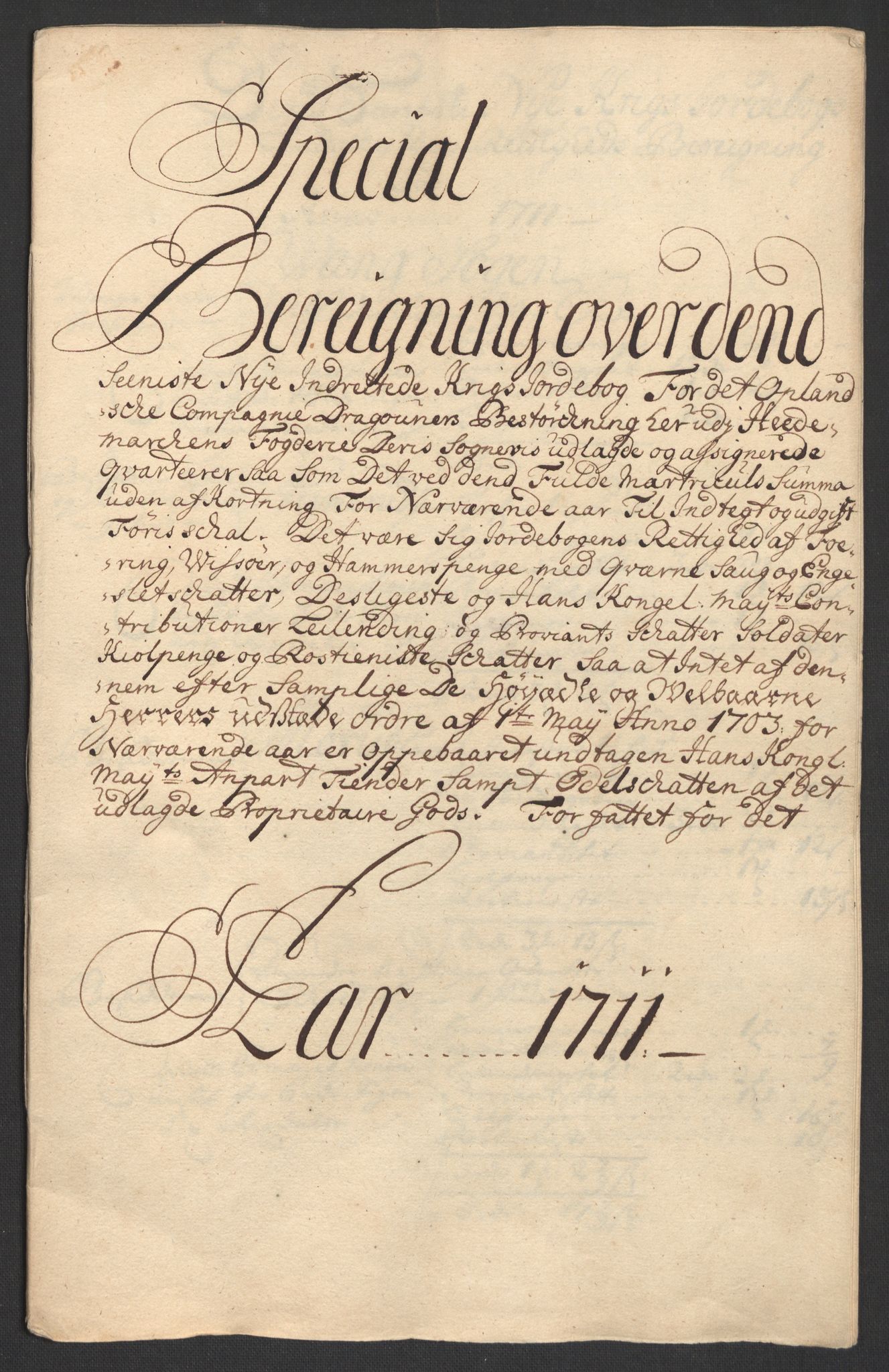 Rentekammeret inntil 1814, Reviderte regnskaper, Fogderegnskap, RA/EA-4092/R16/L1048: Fogderegnskap Hedmark, 1711, s. 3