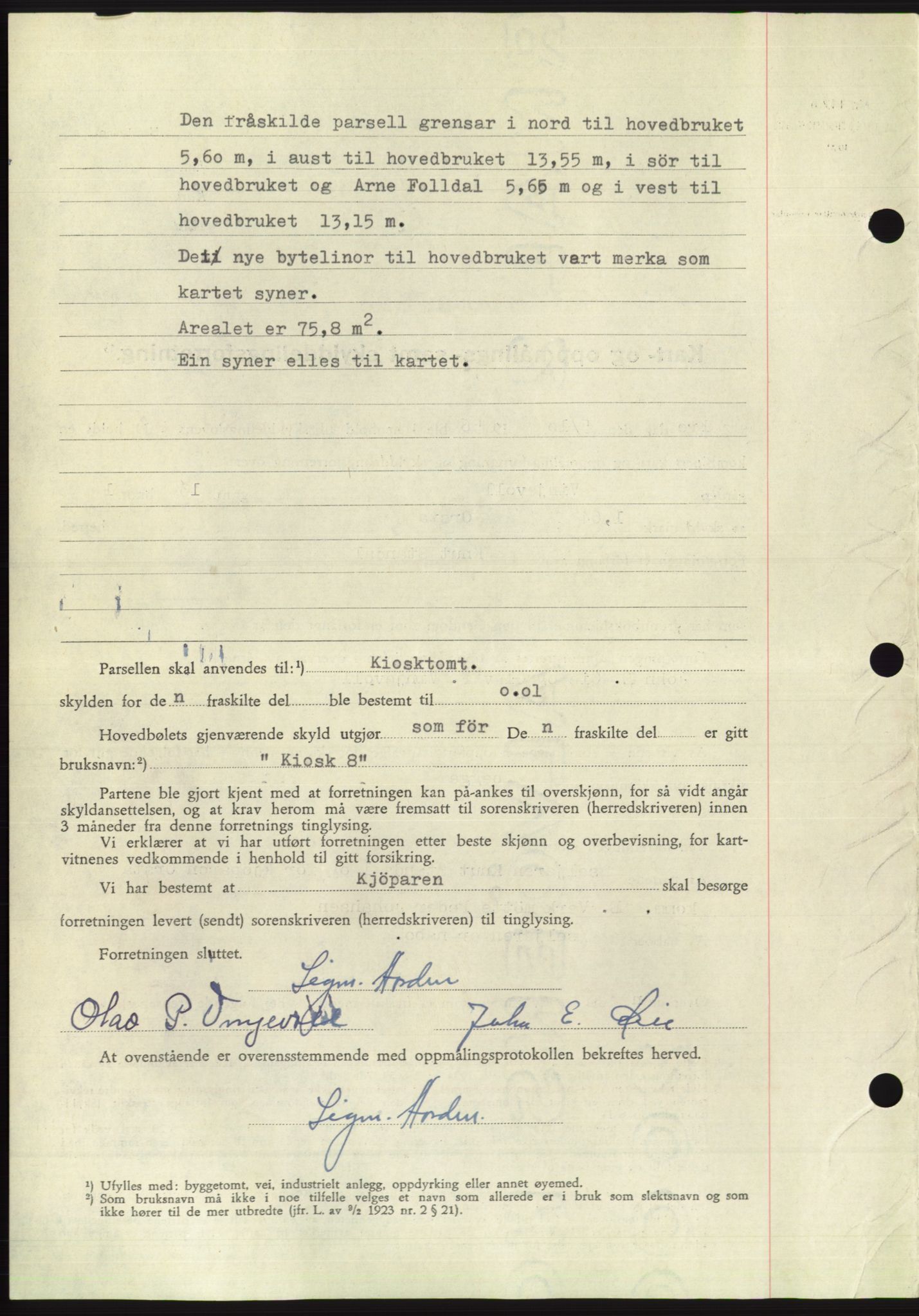 Søre Sunnmøre sorenskriveri, AV/SAT-A-4122/1/2/2C/L0108: Pantebok nr. 34A, 1957-1958, Dagboknr: 3233/1957