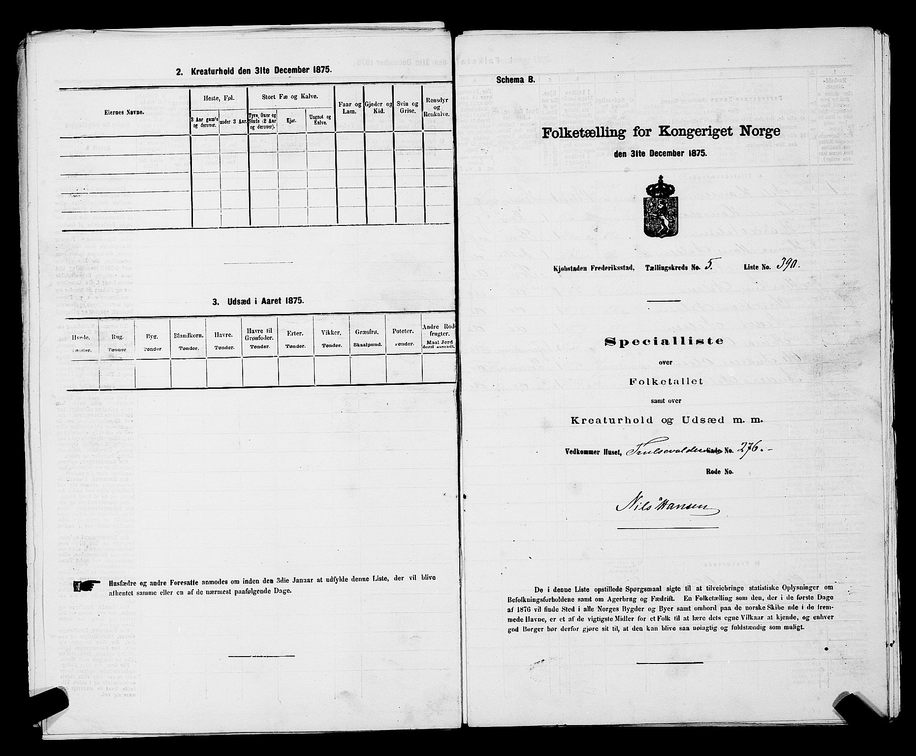 RA, Folketelling 1875 for 0103B Fredrikstad prestegjeld, Fredrikstad kjøpstad, 1875, s. 919