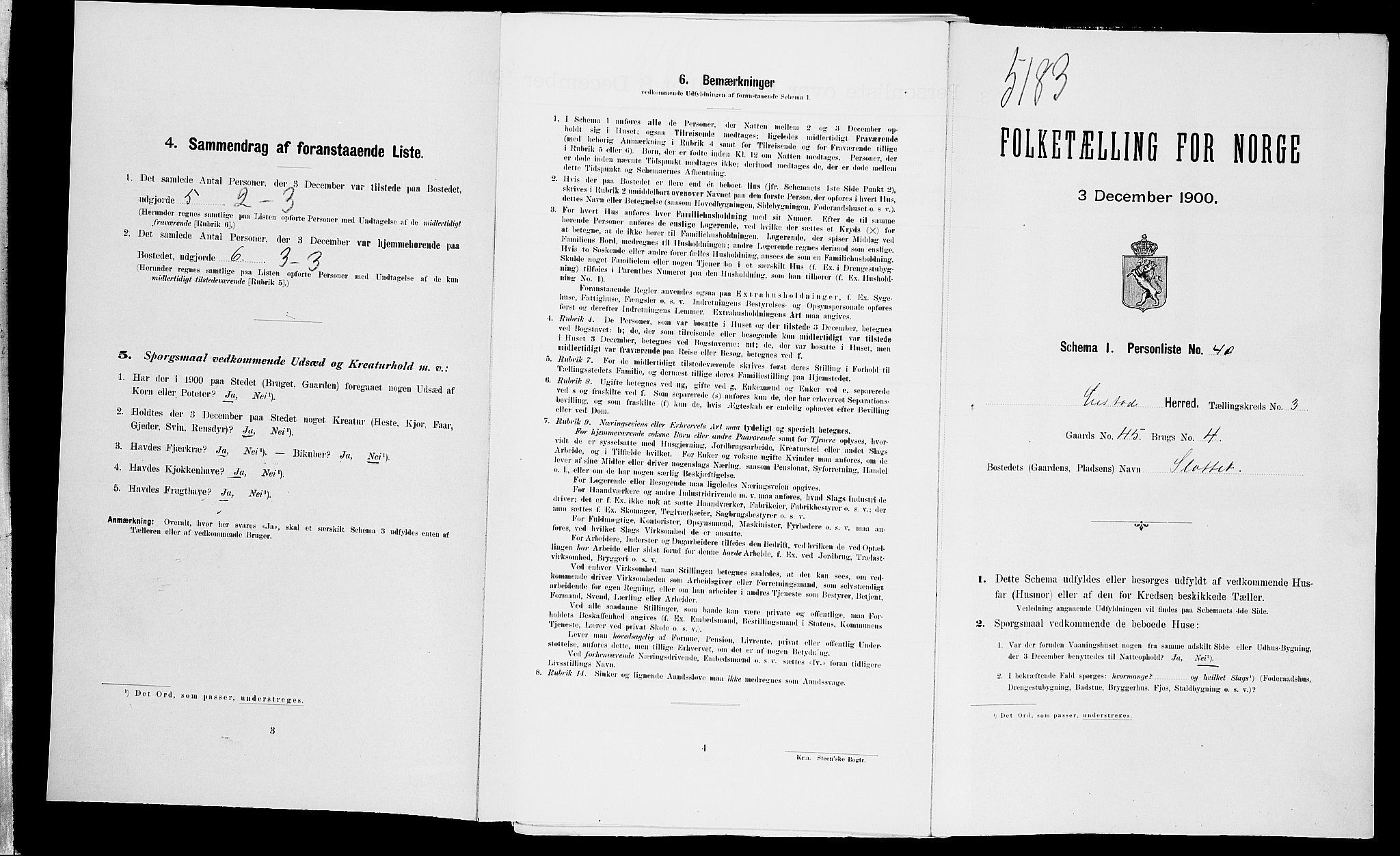SAK, Folketelling 1900 for 0920 Øyestad herred, 1900, s. 513