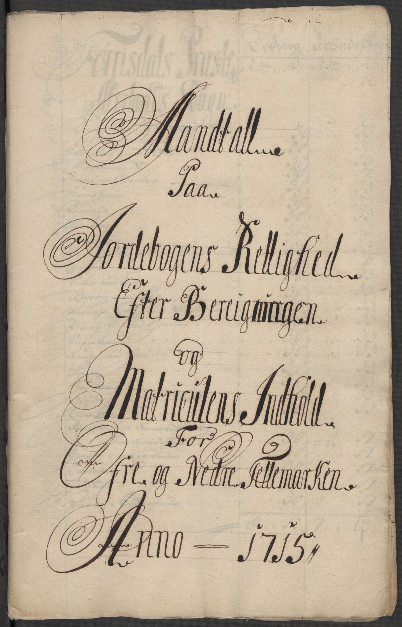 Rentekammeret inntil 1814, Reviderte regnskaper, Fogderegnskap, RA/EA-4092/R36/L2127: Fogderegnskap Øvre og Nedre Telemark og Bamble, 1715, s. 179