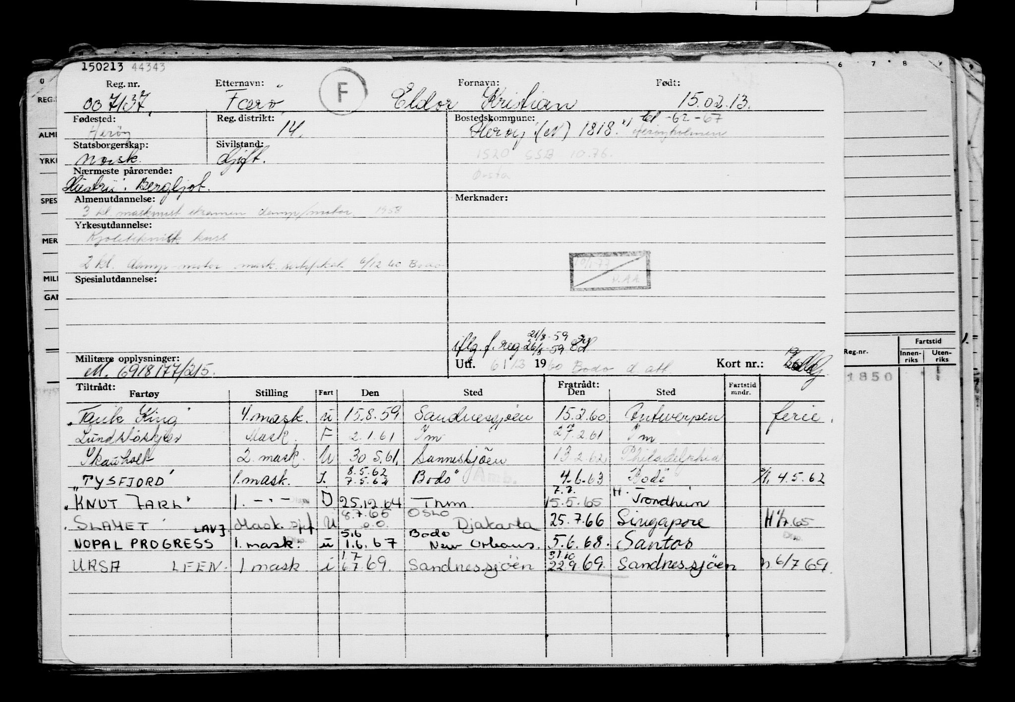 Direktoratet for sjømenn, AV/RA-S-3545/G/Gb/L0110: Hovedkort, 1913, s. 538