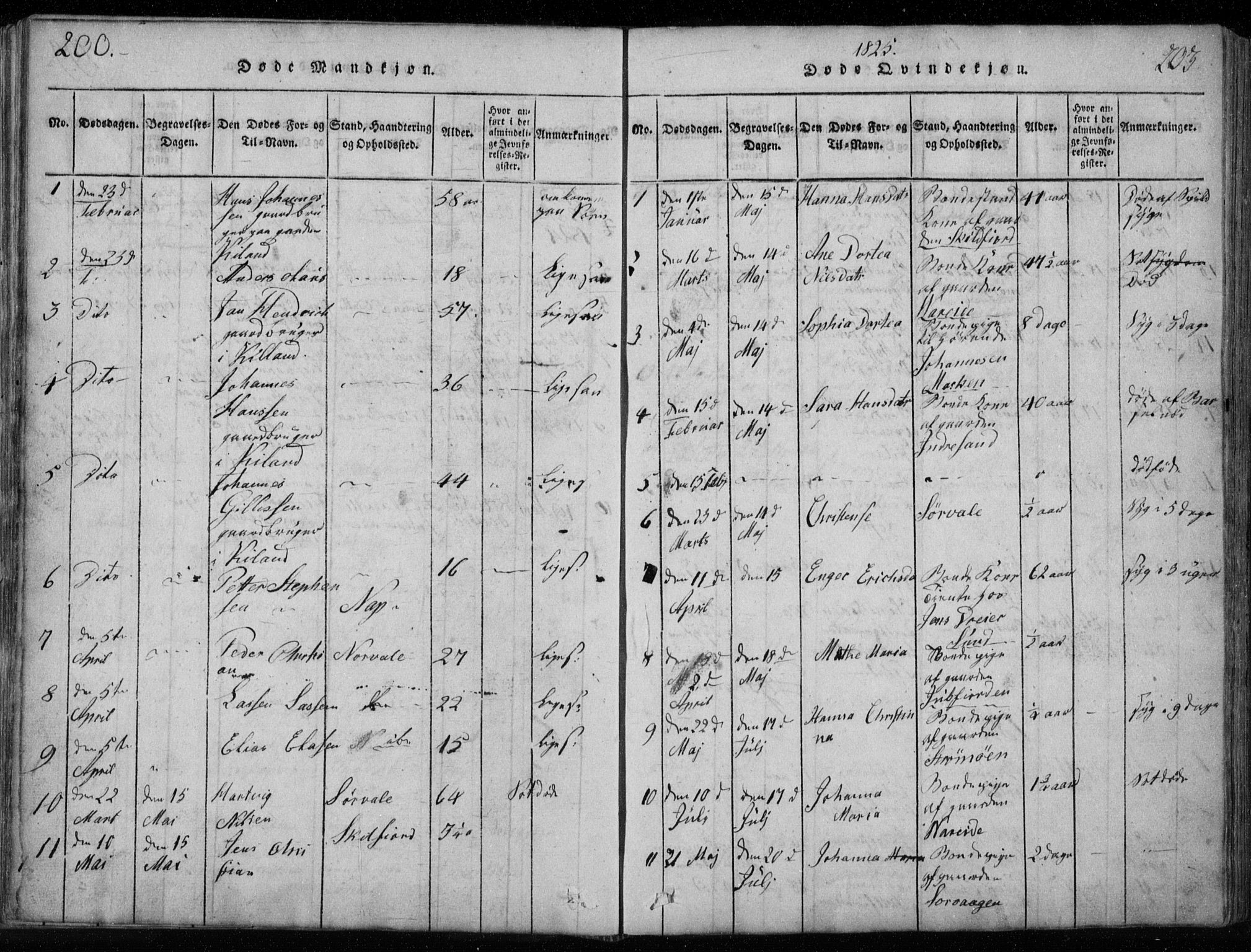 Ministerialprotokoller, klokkerbøker og fødselsregistre - Nordland, AV/SAT-A-1459/885/L1201: Ministerialbok nr. 885A02, 1820-1837, s. 202-203