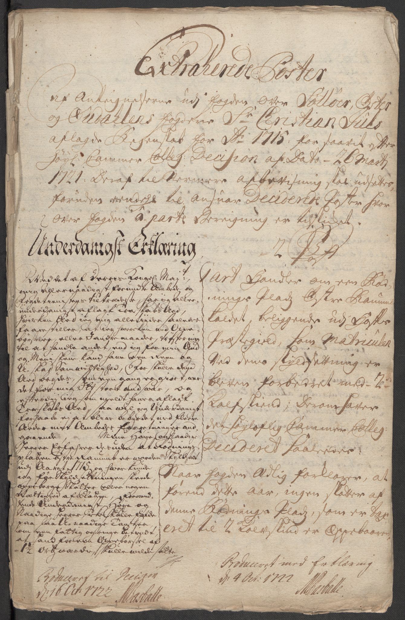 Rentekammeret inntil 1814, Reviderte regnskaper, Fogderegnskap, RA/EA-4092/R13/L0854: Fogderegnskap Solør, Odal og Østerdal, 1715, s. 175