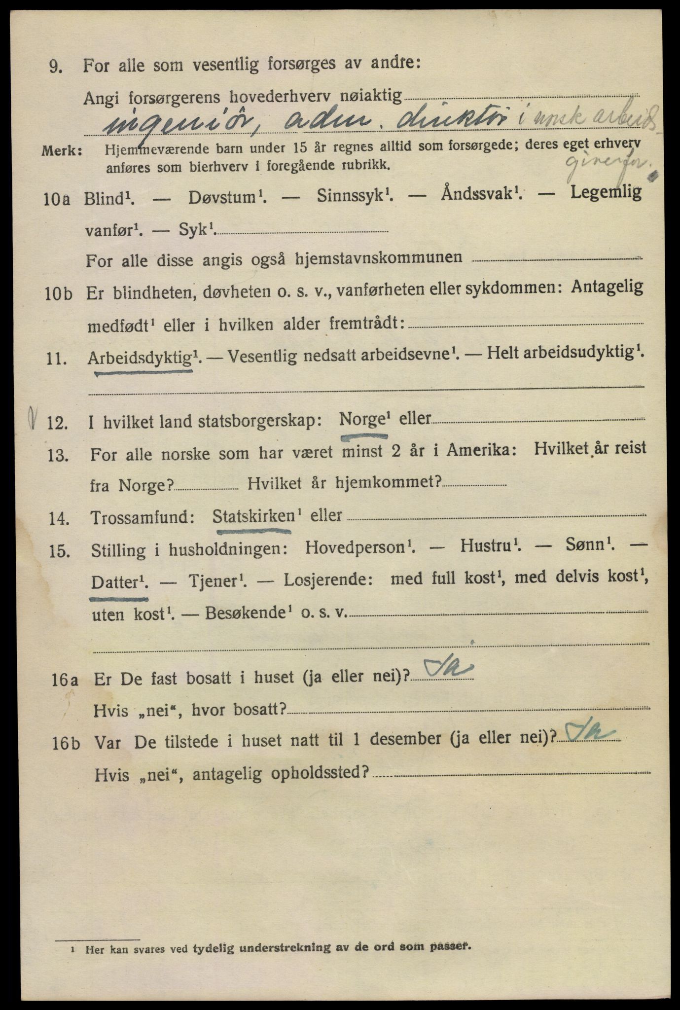 SAO, Folketelling 1920 for 0301 Kristiania kjøpstad, 1920, s. 582064