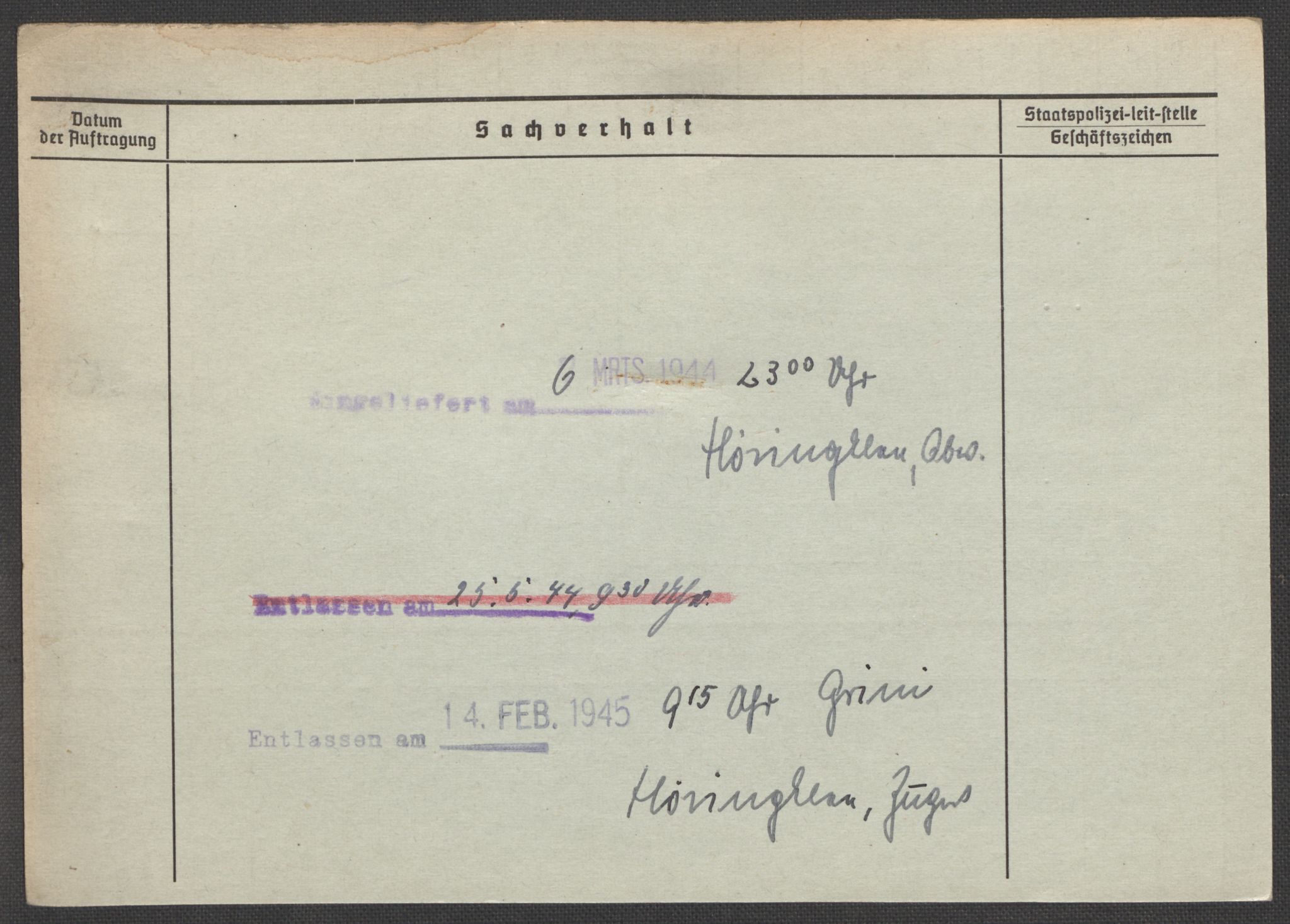 Befehlshaber der Sicherheitspolizei und des SD, RA/RAFA-5969/E/Ea/Eaa/L0002: Register over norske fanger i Møllergata 19: Bj-Eng, 1940-1945, s. 1054