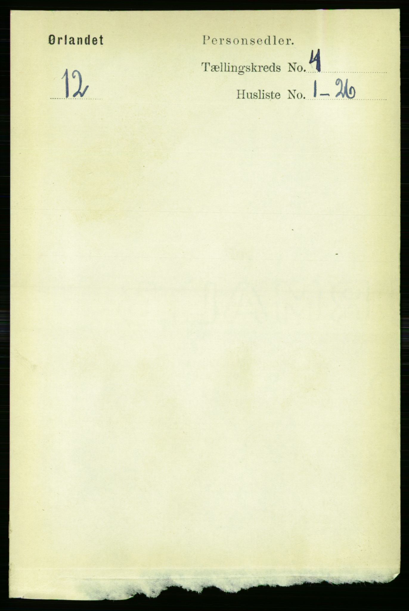 RA, Folketelling 1891 for 1621 Ørland herred, 1891, s. 1308