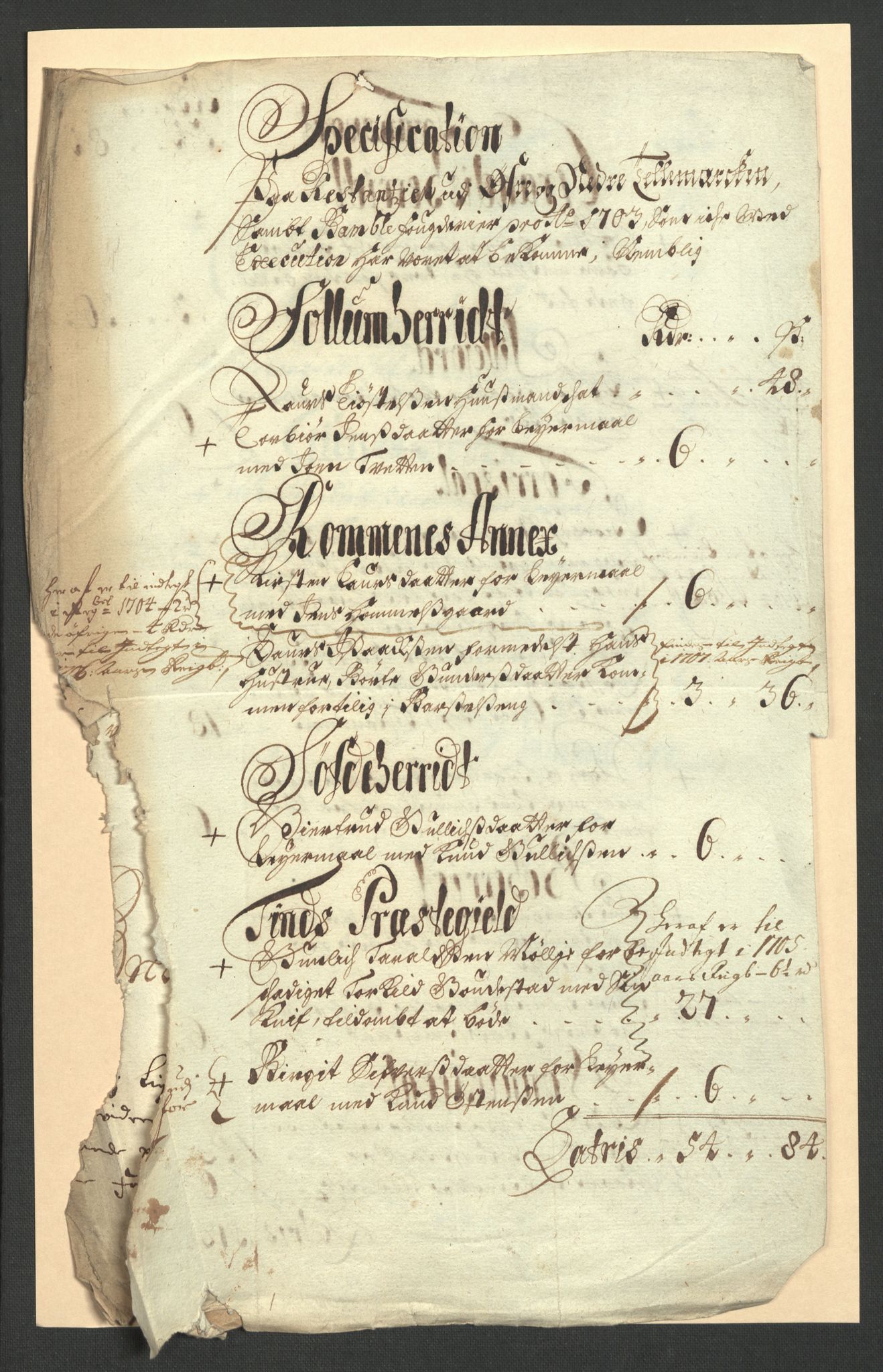 Rentekammeret inntil 1814, Reviderte regnskaper, Fogderegnskap, RA/EA-4092/R36/L2108: Fogderegnskap Øvre og Nedre Telemark og Bamble, 1703, s. 77