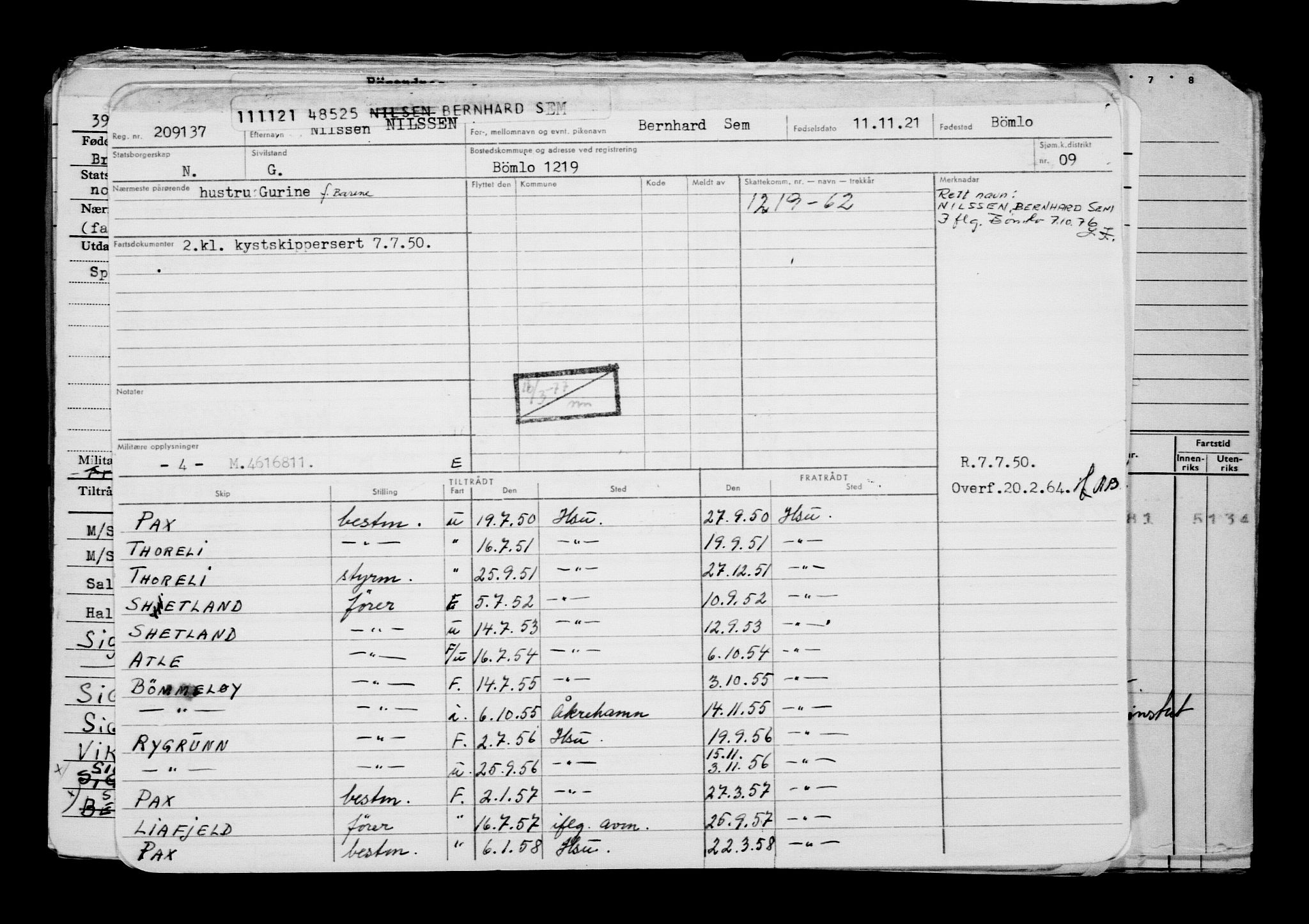 Direktoratet for sjømenn, AV/RA-S-3545/G/Gb/L0199: Hovedkort, 1921, s. 695