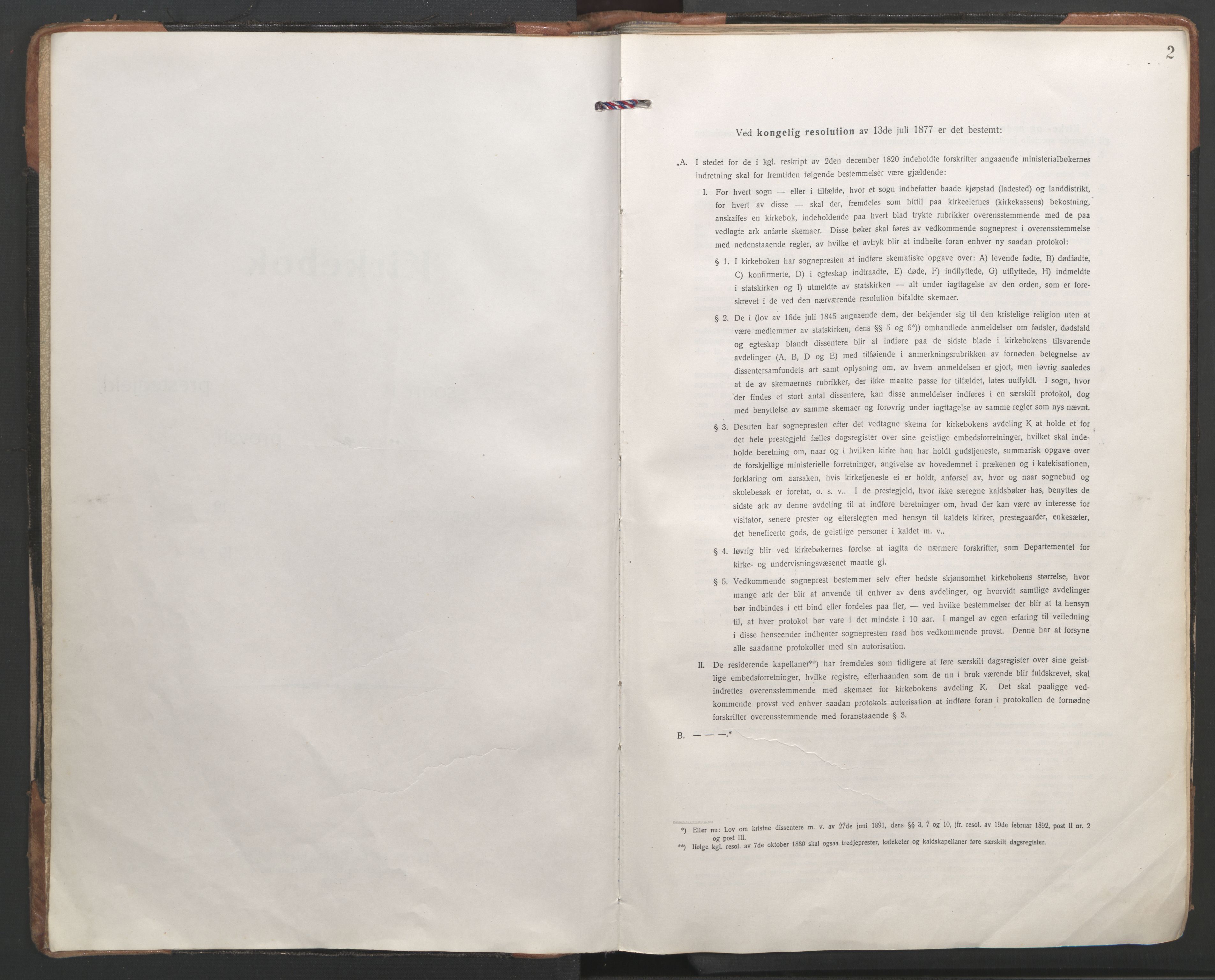 Ministerialprotokoller, klokkerbøker og fødselsregistre - Nordland, AV/SAT-A-1459/863/L0904: Ministerialbok nr. 863A16, 1915-1937, s. 2