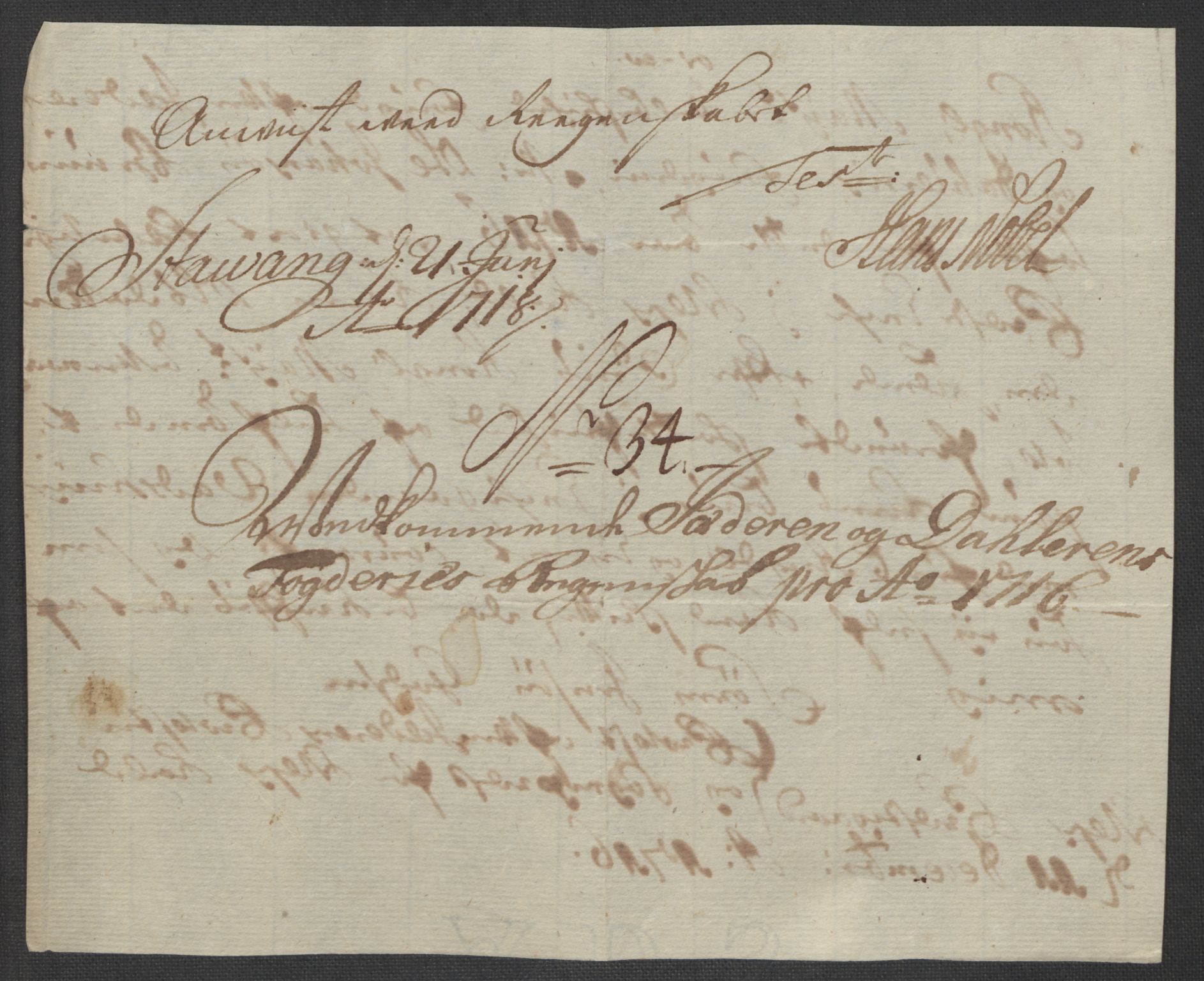 Rentekammeret inntil 1814, Reviderte regnskaper, Fogderegnskap, RA/EA-4092/R46/L2740: Fogderegnskap Jæren og Dalane, 1715-1716, s. 419