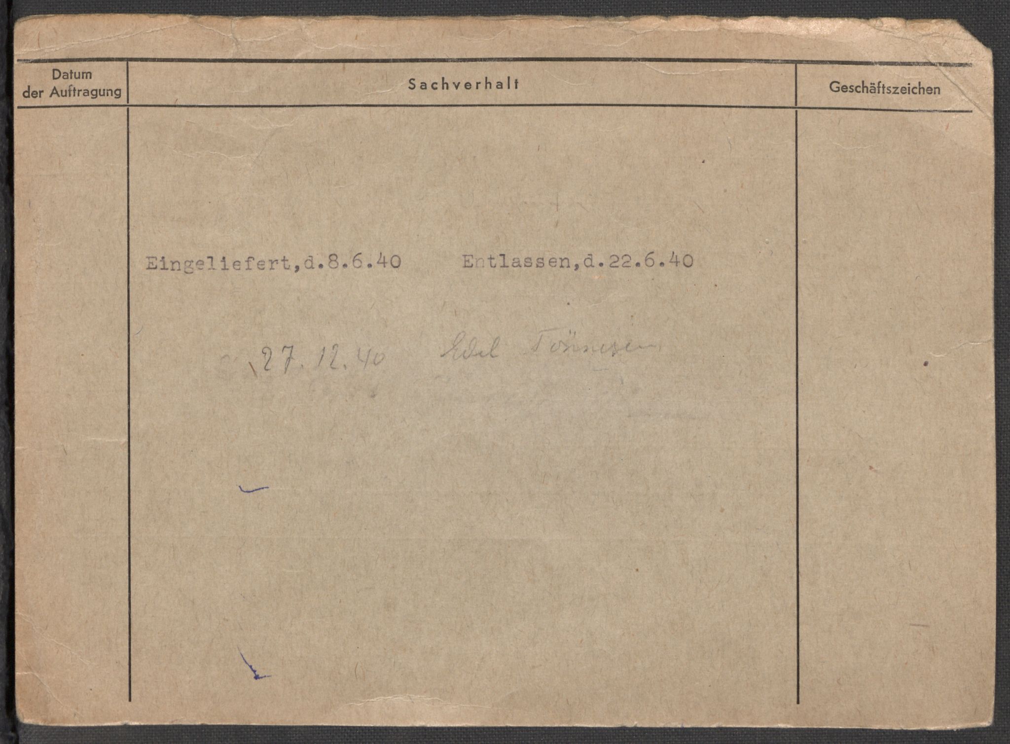 Befehlshaber der Sicherheitspolizei und des SD, AV/RA-RAFA-5969/E/Ea/Eaa/L0001: Register over norske fanger i Møllergata 19: A-Bj, 1940-1945, s. 5