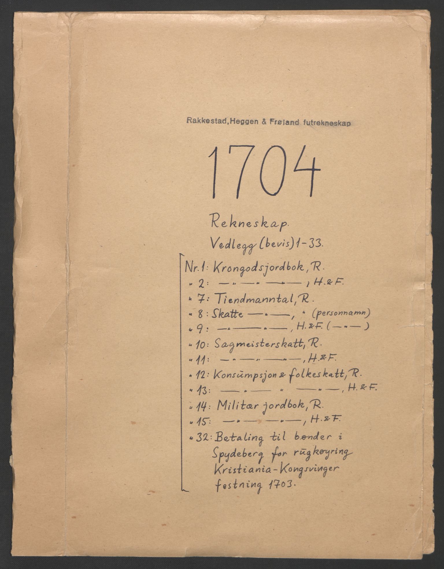 Rentekammeret inntil 1814, Reviderte regnskaper, Fogderegnskap, AV/RA-EA-4092/R07/L0296: Fogderegnskap Rakkestad, Heggen og Frøland, 1704, s. 2