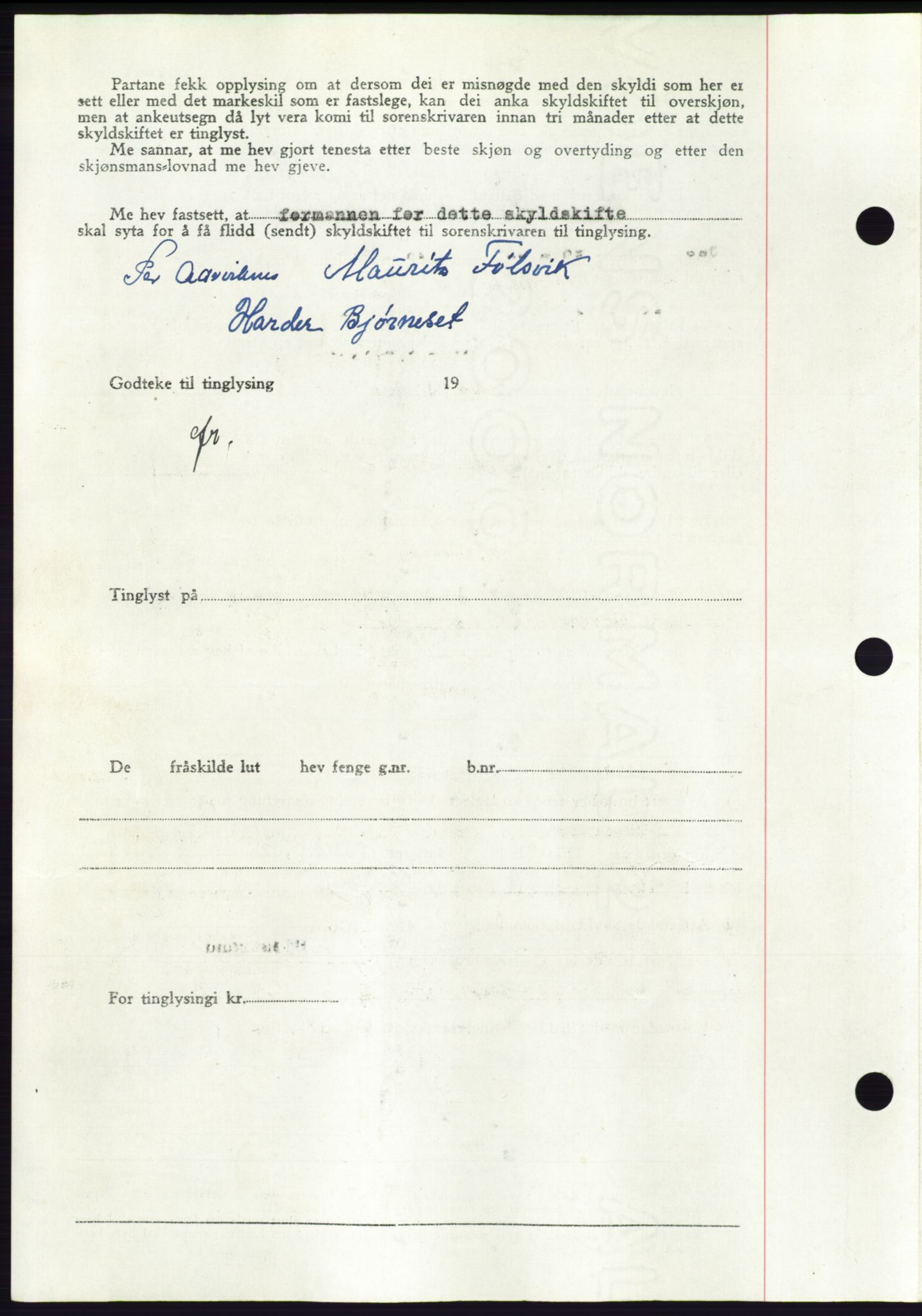 Søre Sunnmøre sorenskriveri, AV/SAT-A-4122/1/2/2C/L0084: Pantebok nr. 10A, 1949-1949, Dagboknr: 479/1949