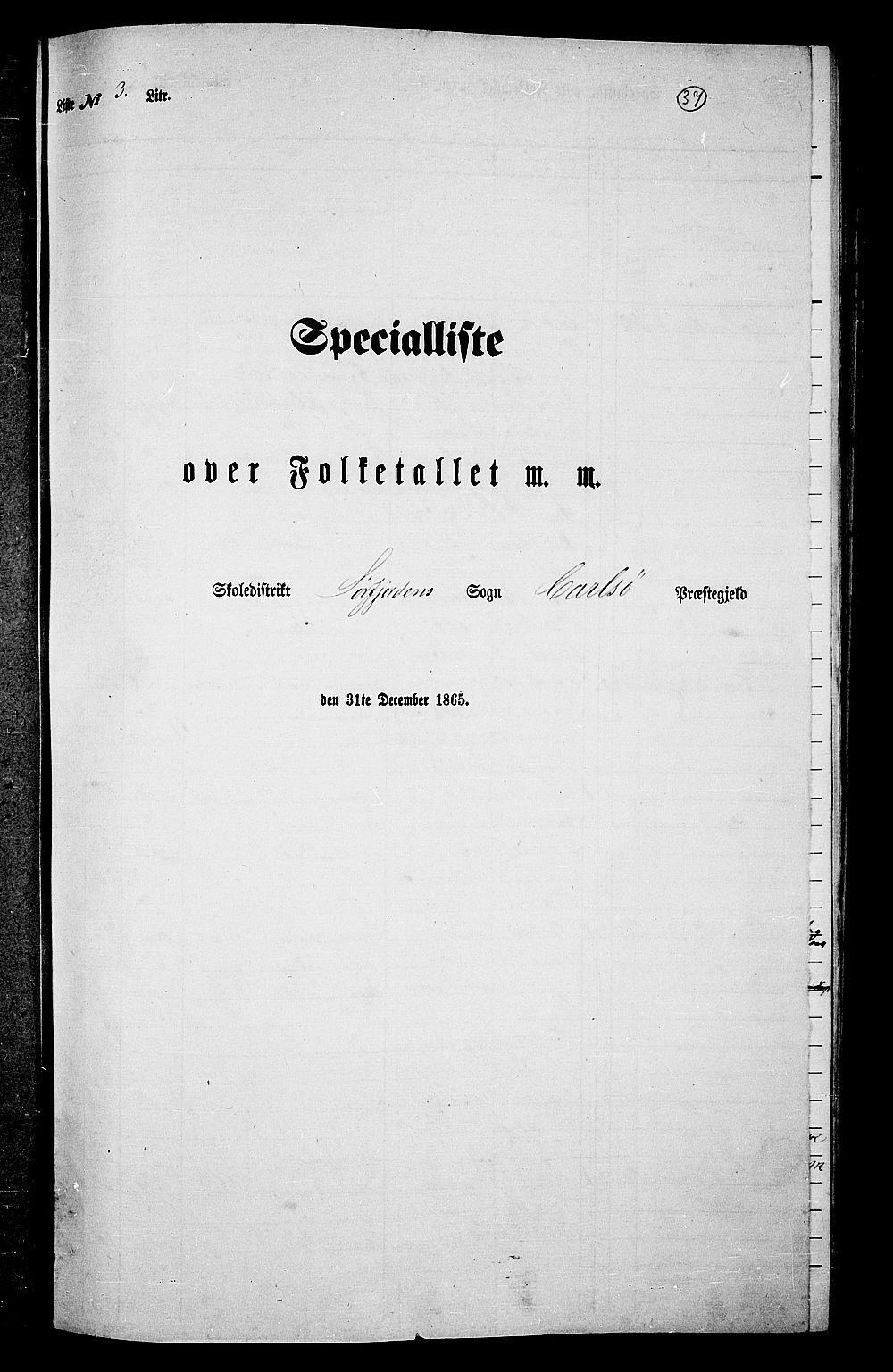 RA, Folketelling 1865 for 1936P Karlsøy prestegjeld, 1865, s. 36